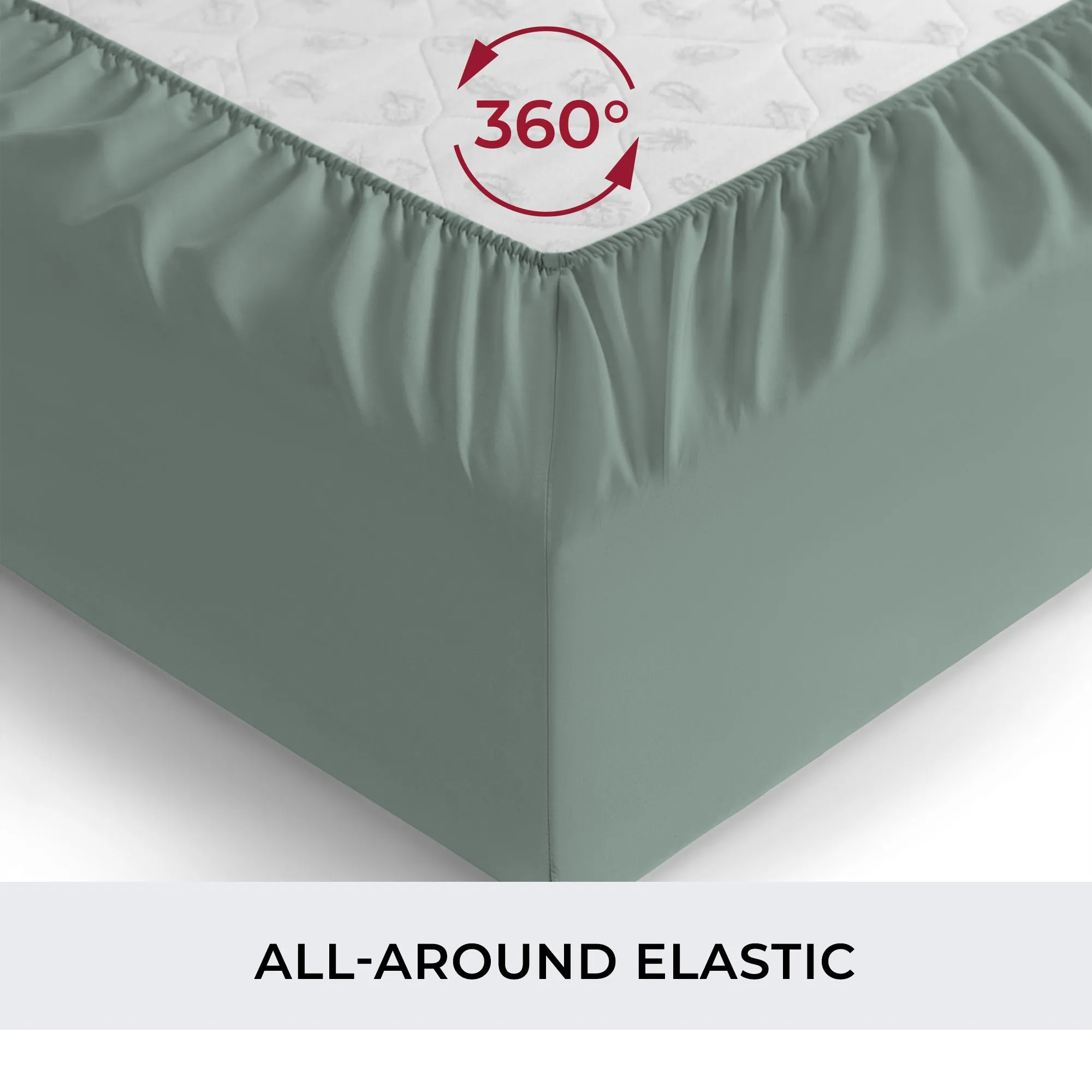 Iconic Microfiber Extra-Deep Fitted Sheet (Light Colors)