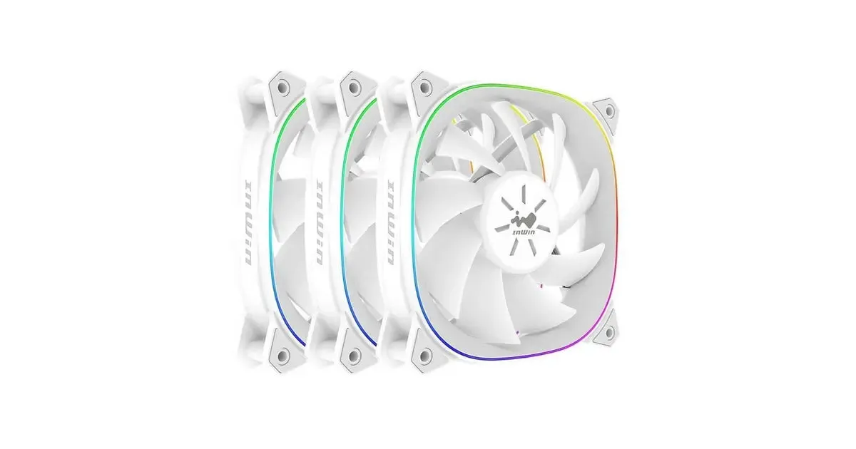 InWin Sirius Extreme Pure ASE120P WHITE 白色 RGB 3 x Fan Kit with ARGB Controller 12cm Case Fan IW-FN-ASE120P-3PK