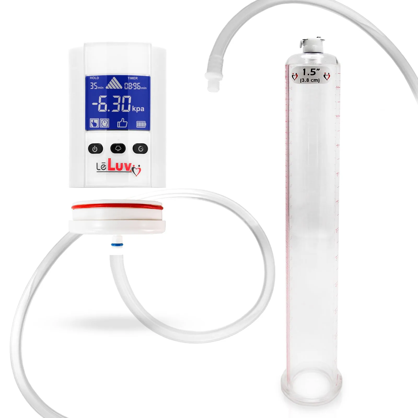 iPump Penis Pump | Smart LCD Head with Adapter | 9"/12" Length x 1.35"-5.0" Diameter