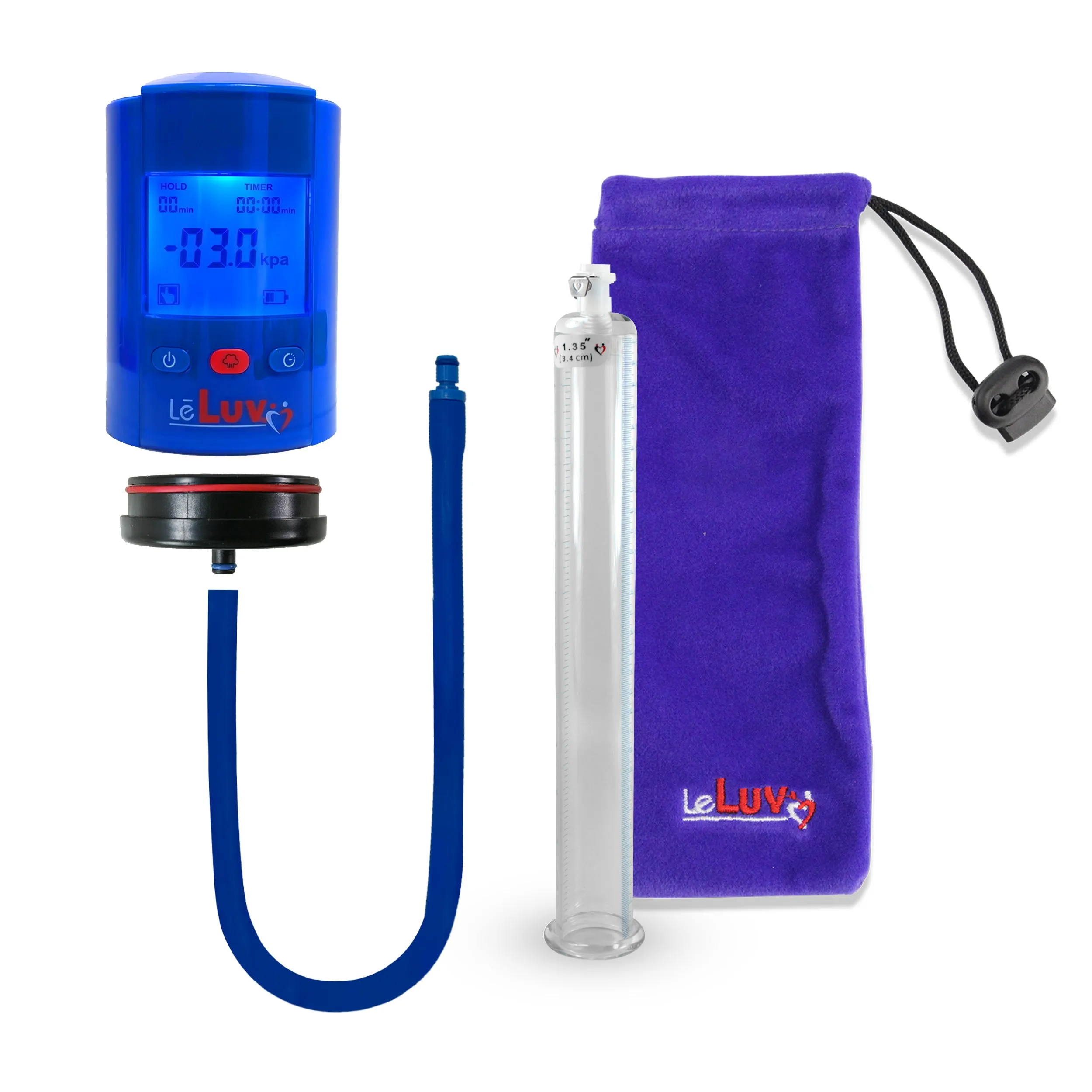 iPump Penis Pump | Smart LCD Head with Adapter | 9"/12" Length x 1.35"-5.0" Diameter