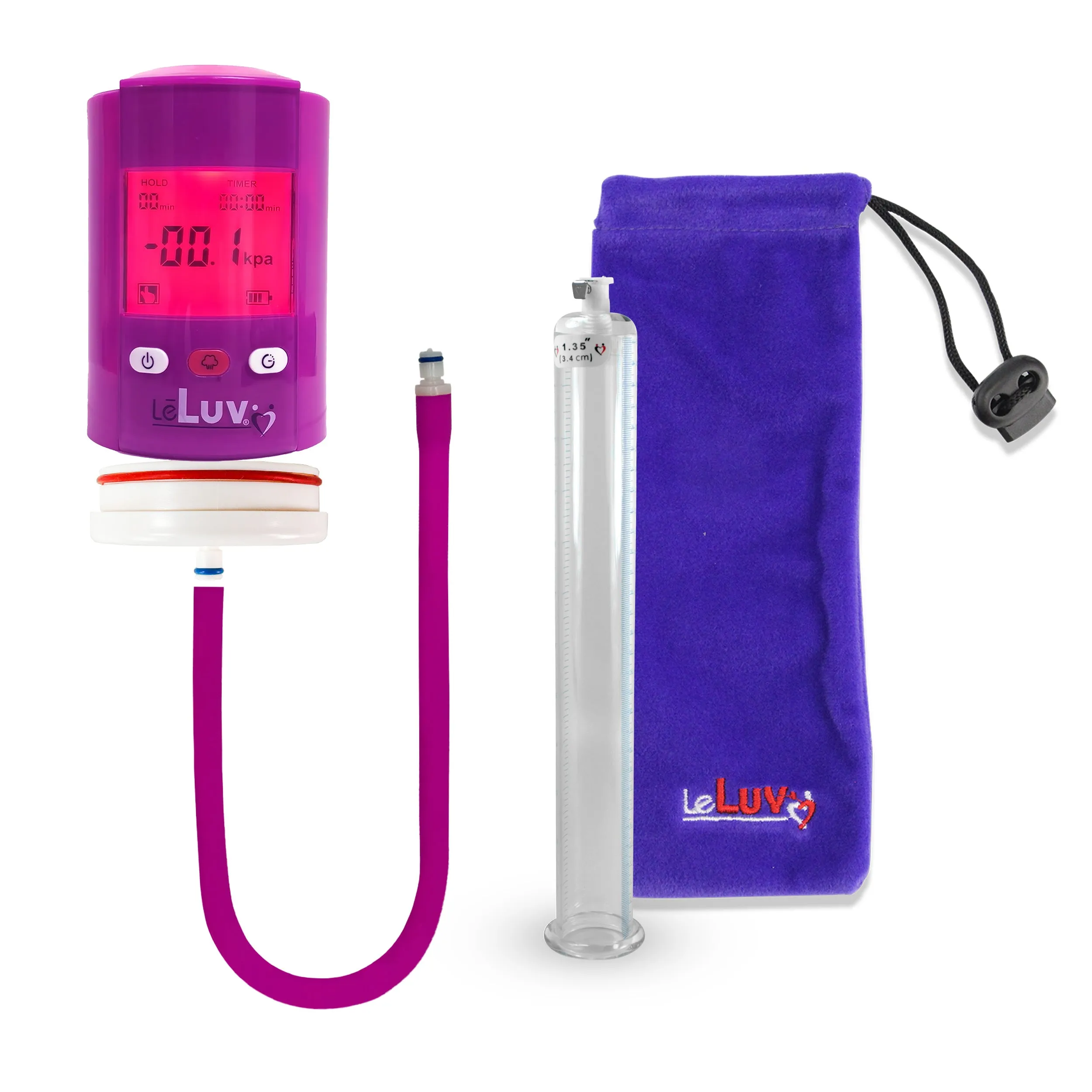 iPump Penis Pump | Smart LCD Head with Adapter | 9"/12" Length x 1.35"-5.0" Diameter