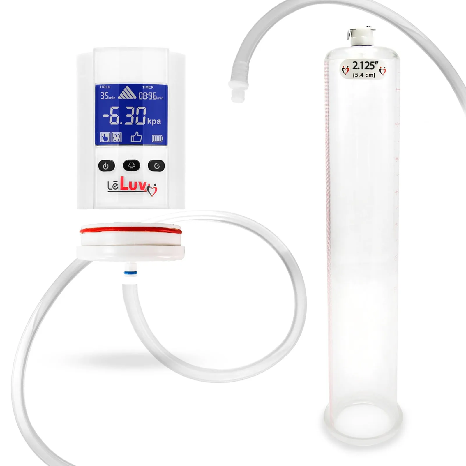 iPump Penis Pump | Smart LCD Head with Adapter | 9"/12" Length x 1.35"-5.0" Diameter