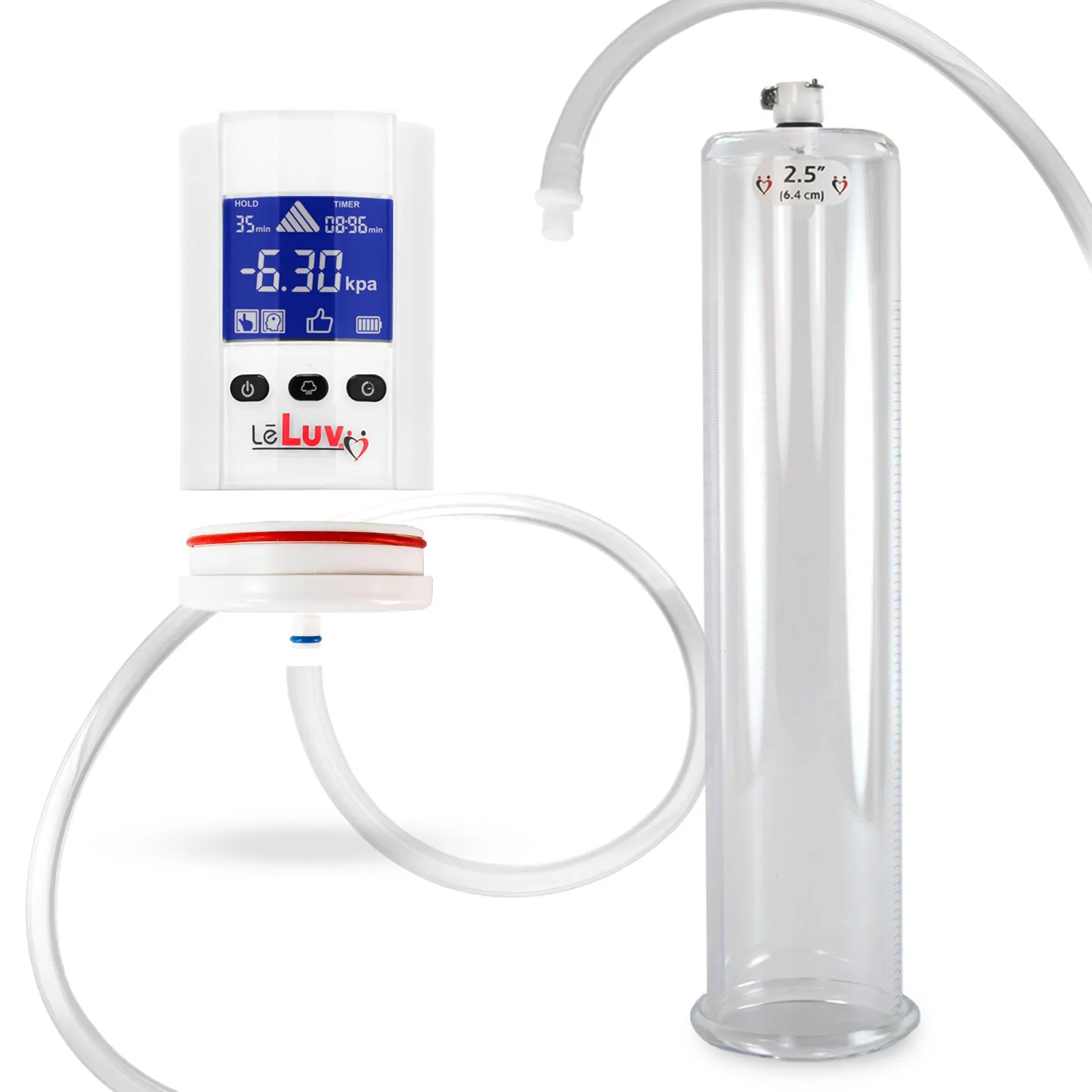 iPump Penis Pump | Smart LCD Head with Adapter | 9"/12" Length x 1.35"-5.0" Diameter