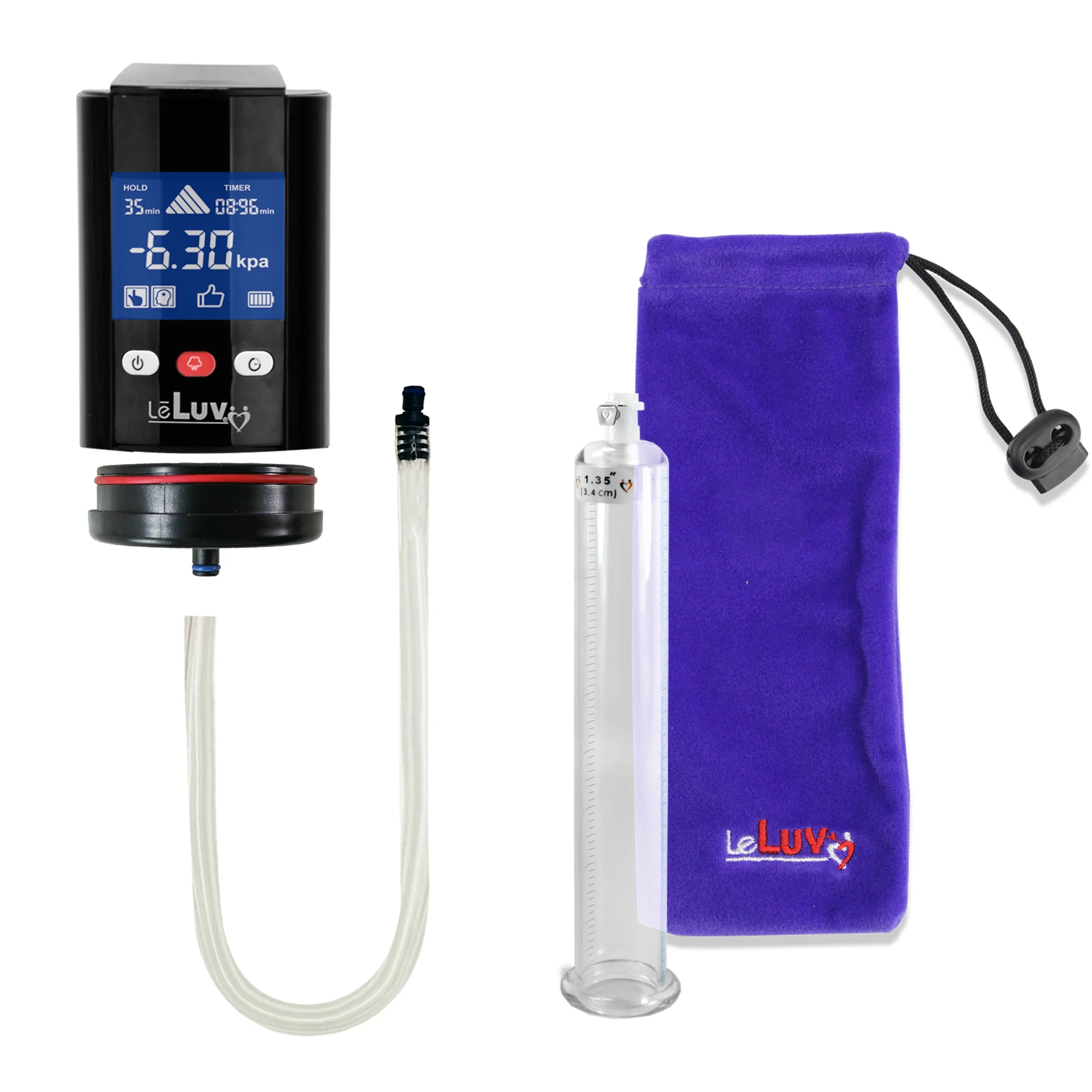 iPump Penis Pump | Smart LCD Head with Adapter | 9"/12" Length x 1.35"-5.0" Diameter