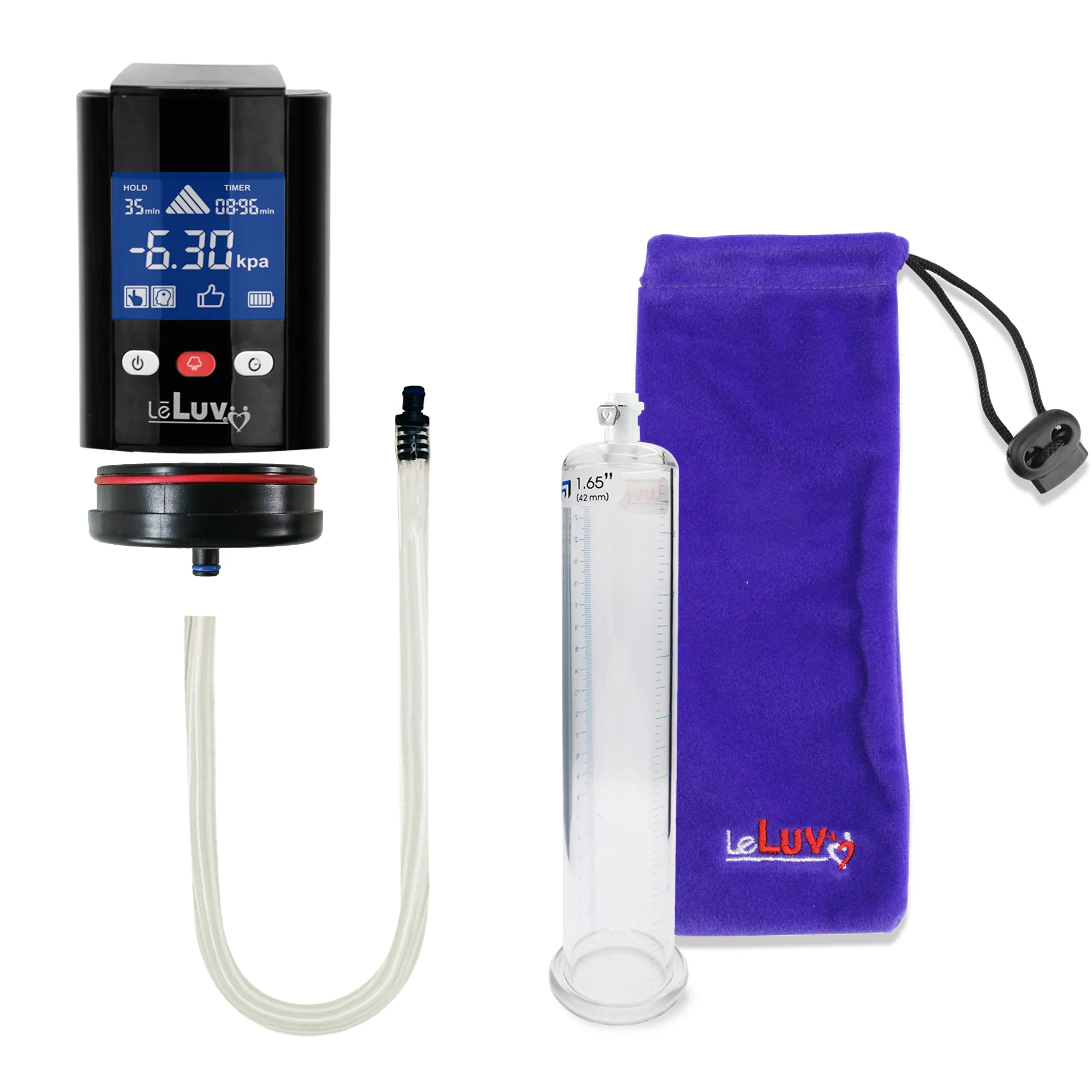 iPump Penis Pump | Smart LCD Head with Adapter | 9"/12" Length x 1.35"-5.0" Diameter