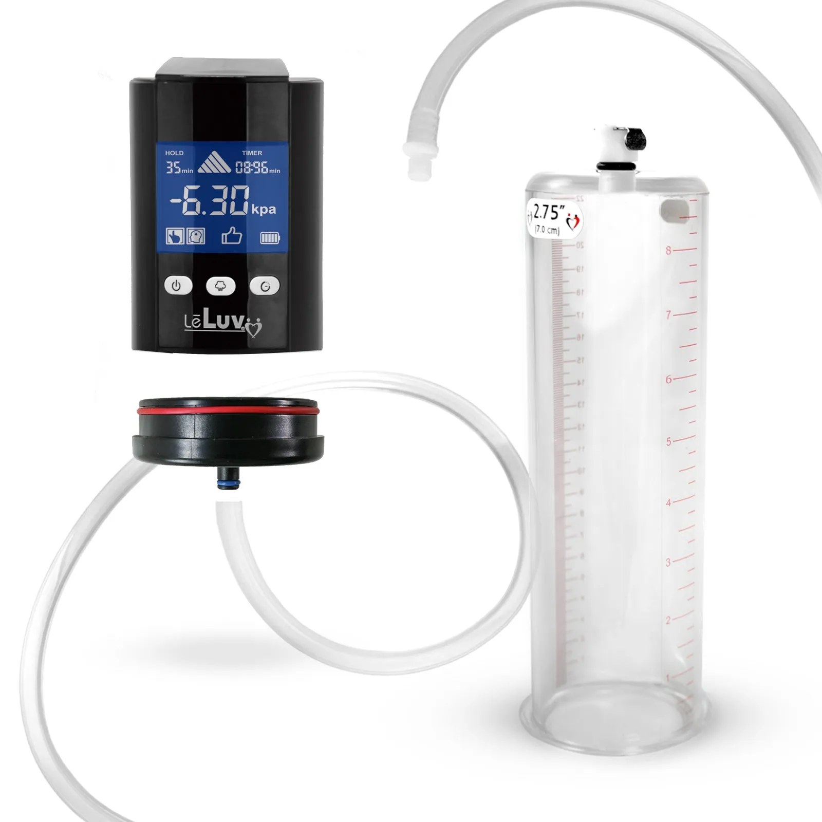 iPump Penis Pump | Smart LCD Head with Adapter | 9"/12" Length x 1.35"-5.0" Diameter