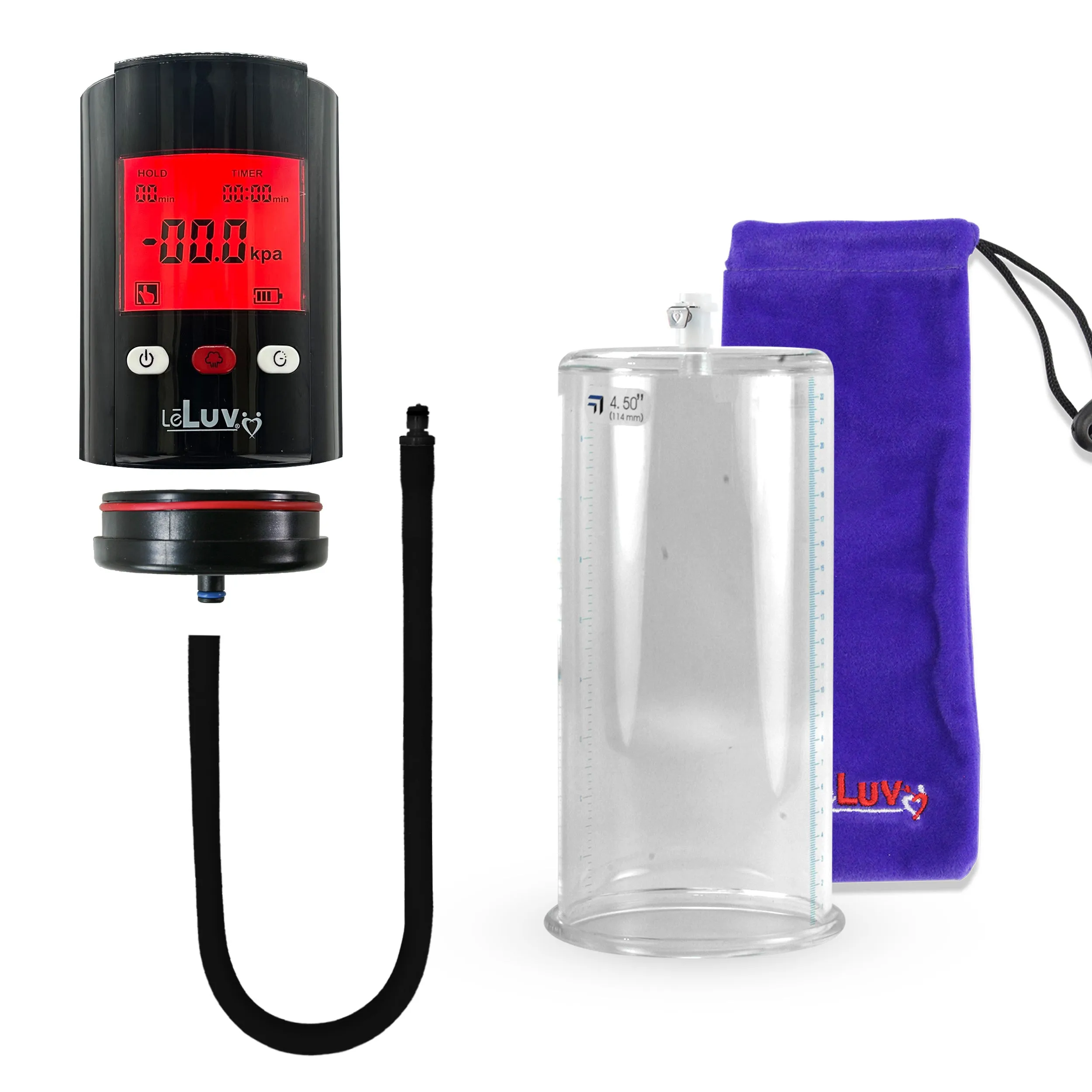 iPump Penis Pump | Smart LCD Head with Adapter | 9"/12" Length x 1.35"-5.0" Diameter