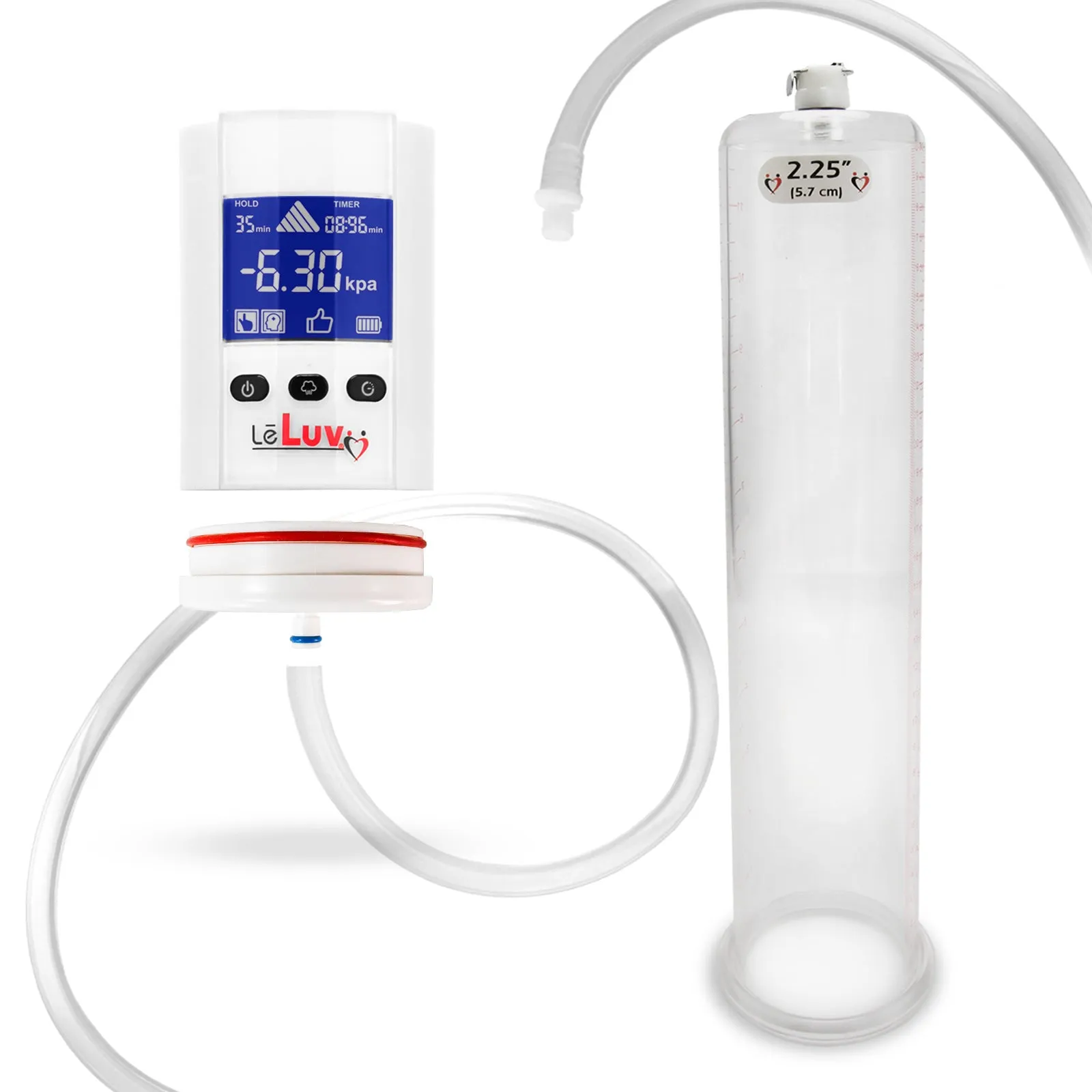 iPump Penis Pump | Smart LCD Head with Adapter | 9"/12" Length x 1.35"-5.0" Diameter