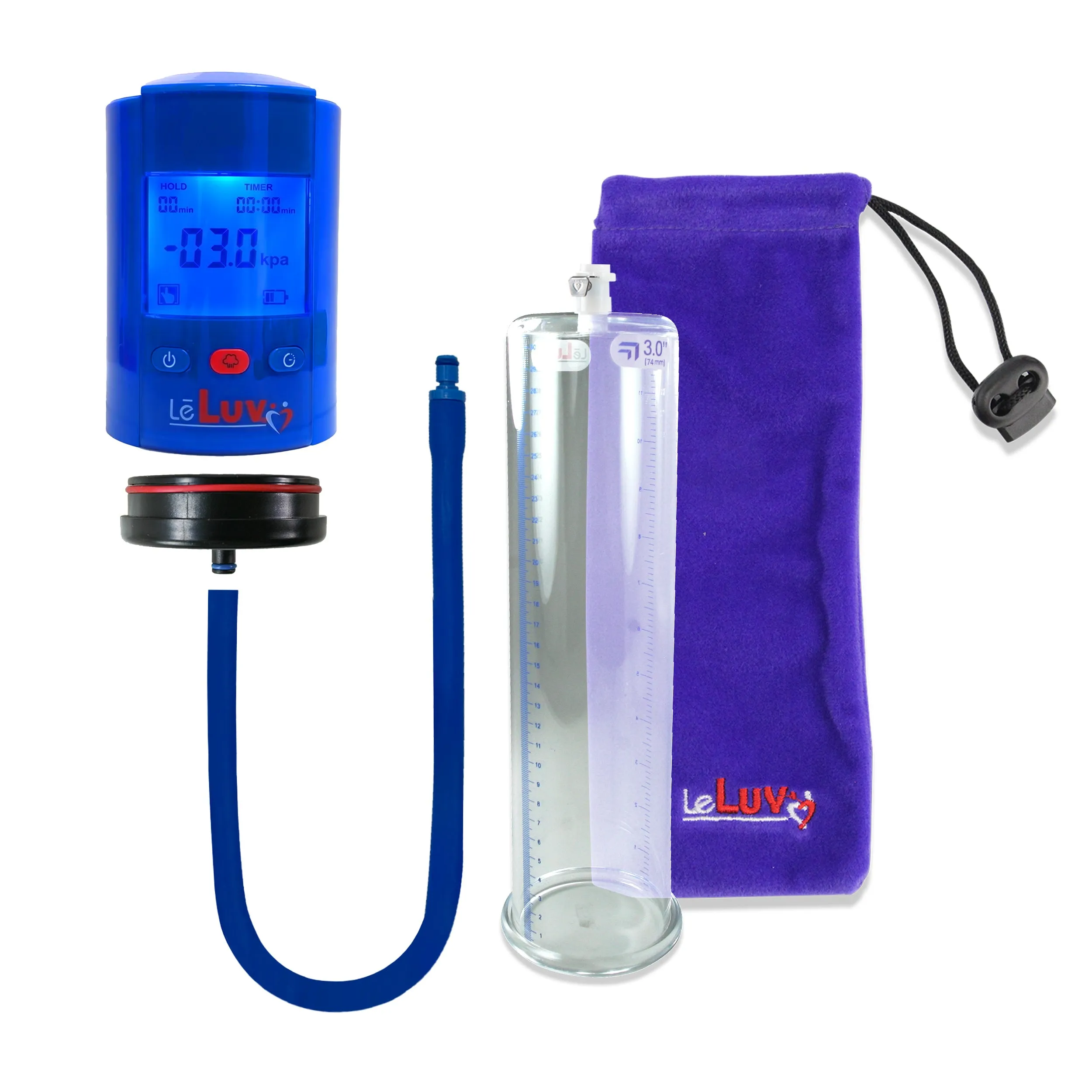 iPump Penis Pump | Smart LCD Head with Adapter | 9"/12" Length x 1.35"-5.0" Diameter