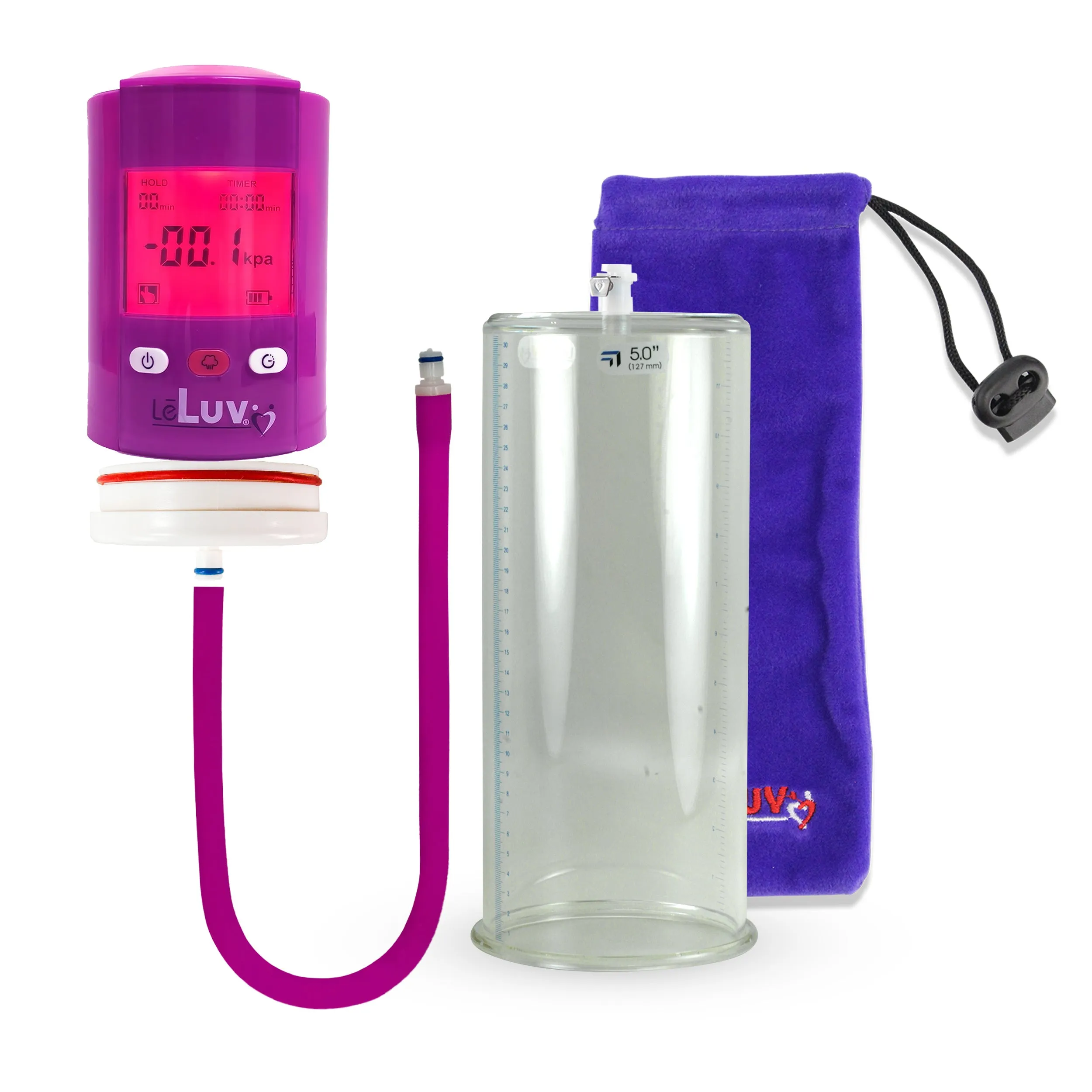 iPump Penis Pump | Smart LCD Head with Adapter | 9"/12" Length x 1.35"-5.0" Diameter