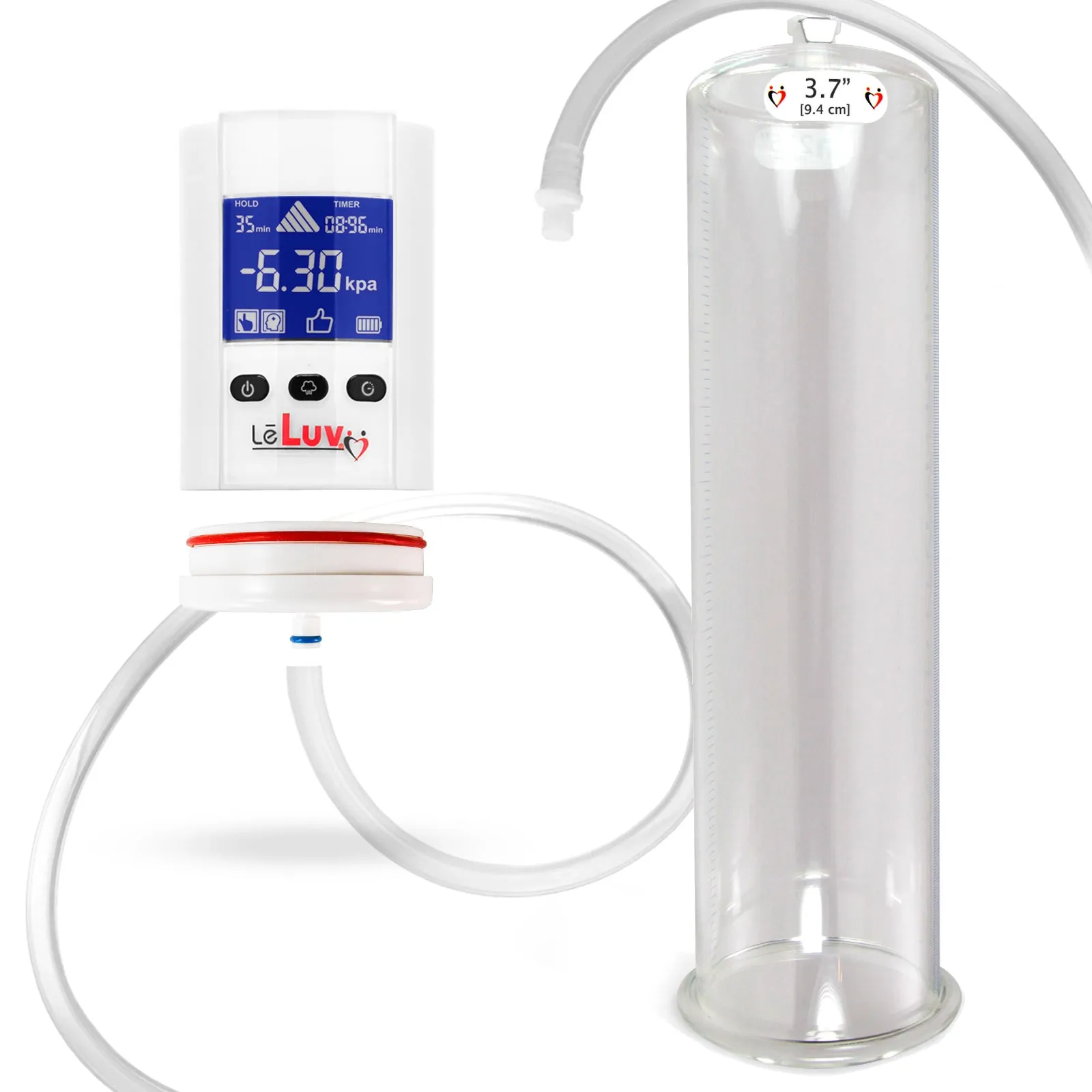 iPump Penis Pump | Smart LCD Head with Adapter | 9"/12" Length x 1.35"-5.0" Diameter