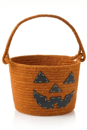 Jack-O'-Lantern Jute Gift Basket