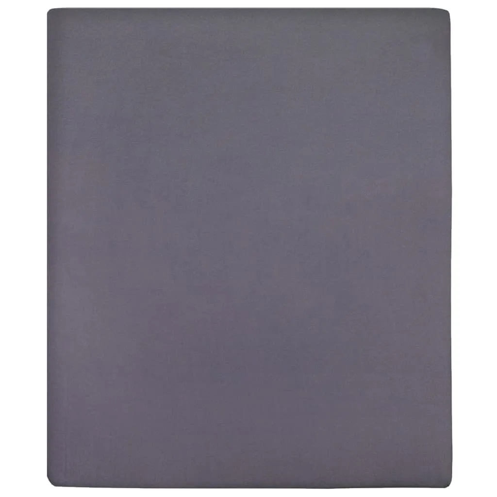 Jersey Fitted Sheet Anthracite 100x200 cm Cotton