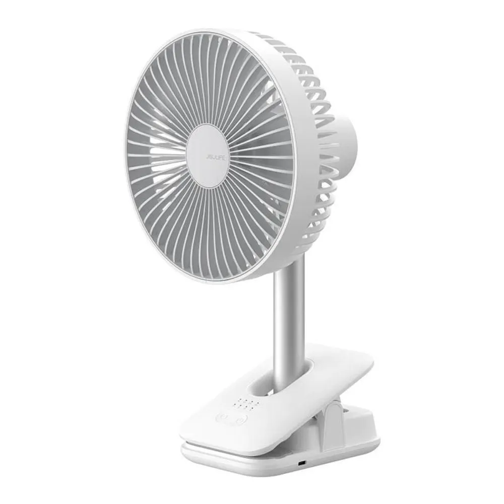 JISULIFE FA13R 8000mAh Upgraded Rotating Clip Fan Baby Stroller Clip Fan Desktop Fan Desk Clamp Table Fan