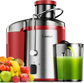 Juicer Machine, 500W Juicer with 3” Wide Mouth for Whole Fruits and Veg, Centrifugal Juice Extractor with 3-Speed Setting, Easy to Clean, Stainless Steel, BPA Free (Black)