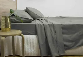 King Size 3000TC Cotton Rich Sheet Set (Charcoal Color)