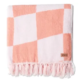 Kip & Co Checkerboard Pink Terry Towel