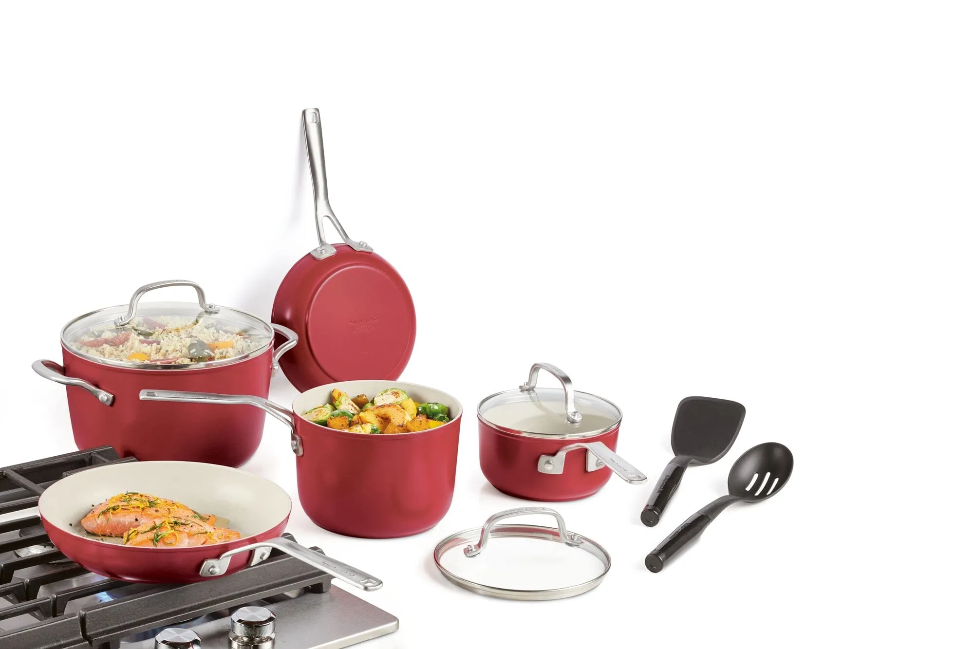 KitchenAid 10-Piece Cookware Set in Empire Red