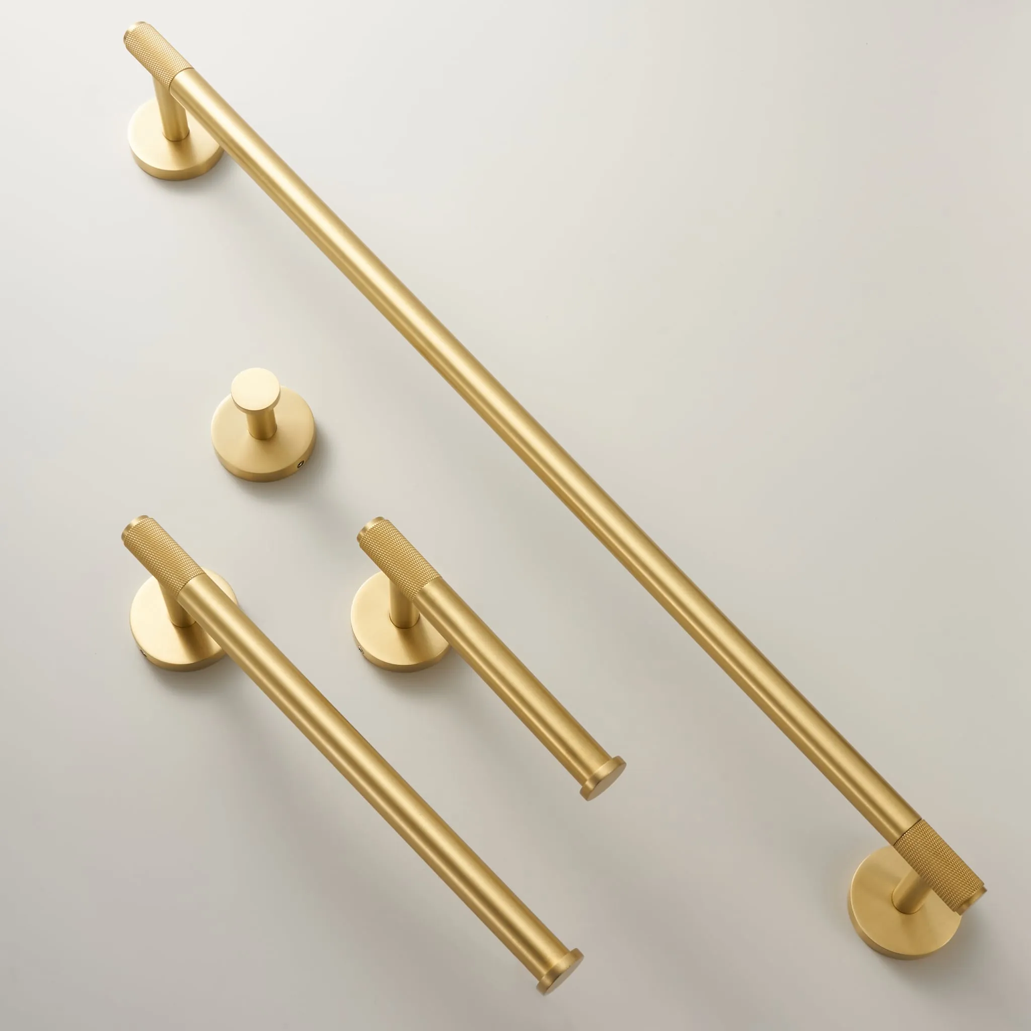 KRAM Knurled Solid Brass Towel Rail