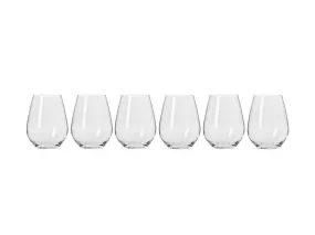 Krosno Harmony Stemless Wine Glasses 400ml 6pc (Made in Poland)