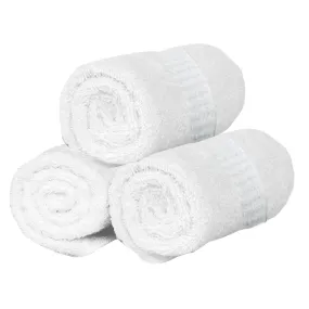 Kuber Industries Cotton 400 GSM 3 Pieces Full Size Bath Towel Set 60x30 (White) -CTKTC8627, Standard