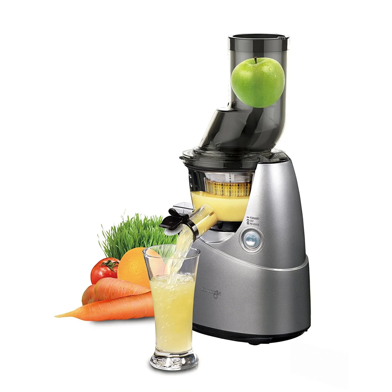 Kuvings BPA-Free Whole Slow Juicer Silver B6000S with Sortbet Maker