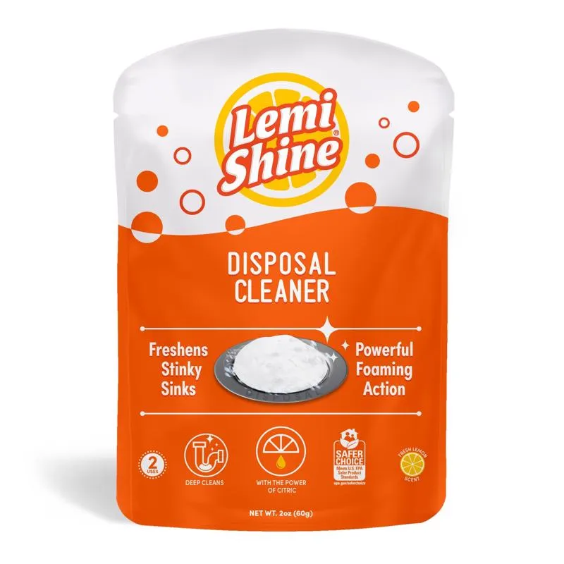 Lemi Shine Lemon Scent Garbage Disposal Cleaner 8.46 oz Powder