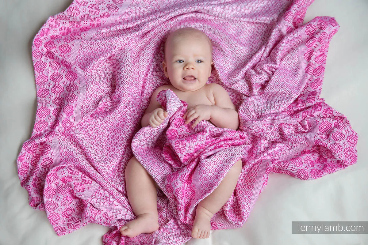 Lenny Lamb - Woven Cotton Blanket - Pink