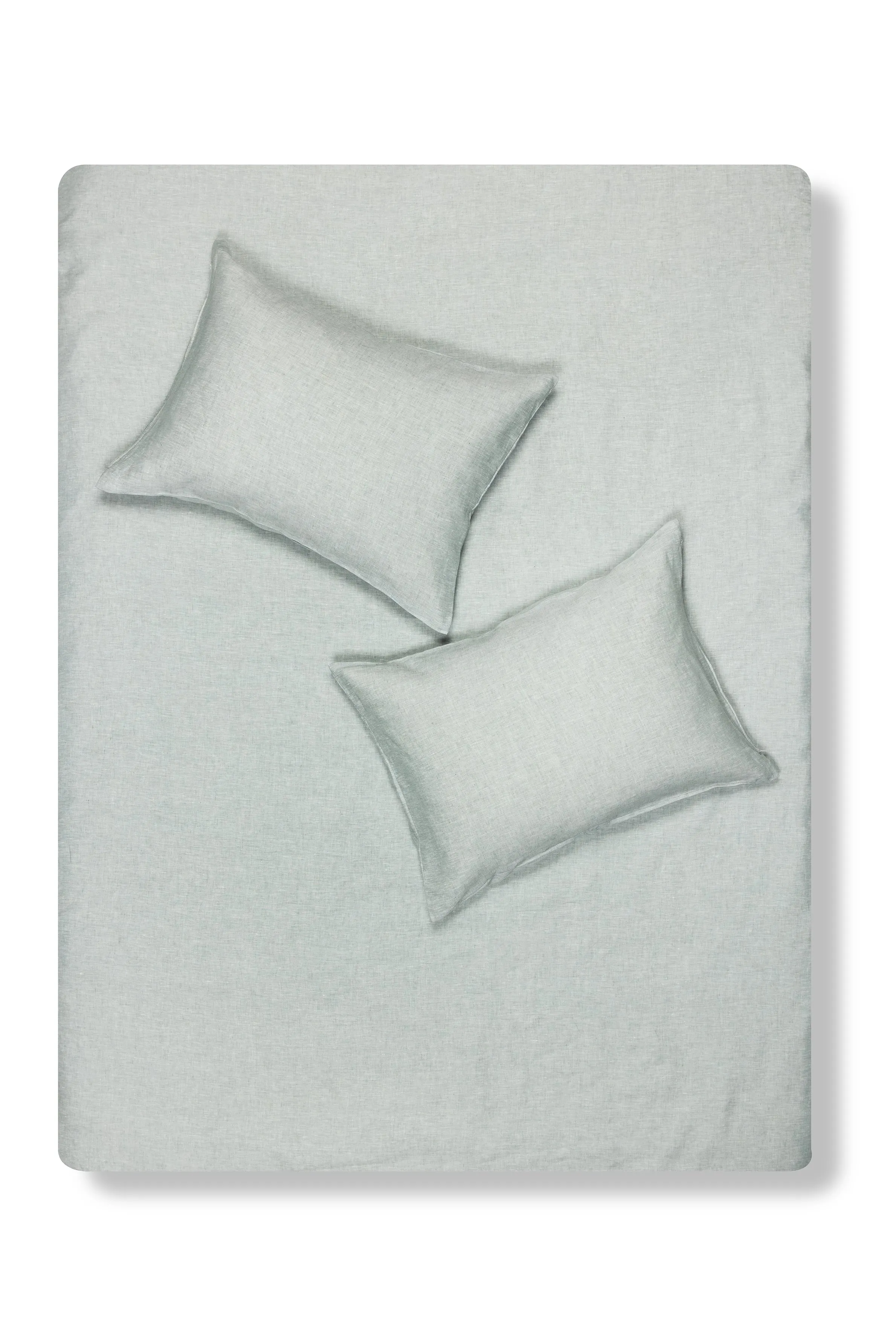 Linen Bedding "Light Melange" in Sky Blue Color