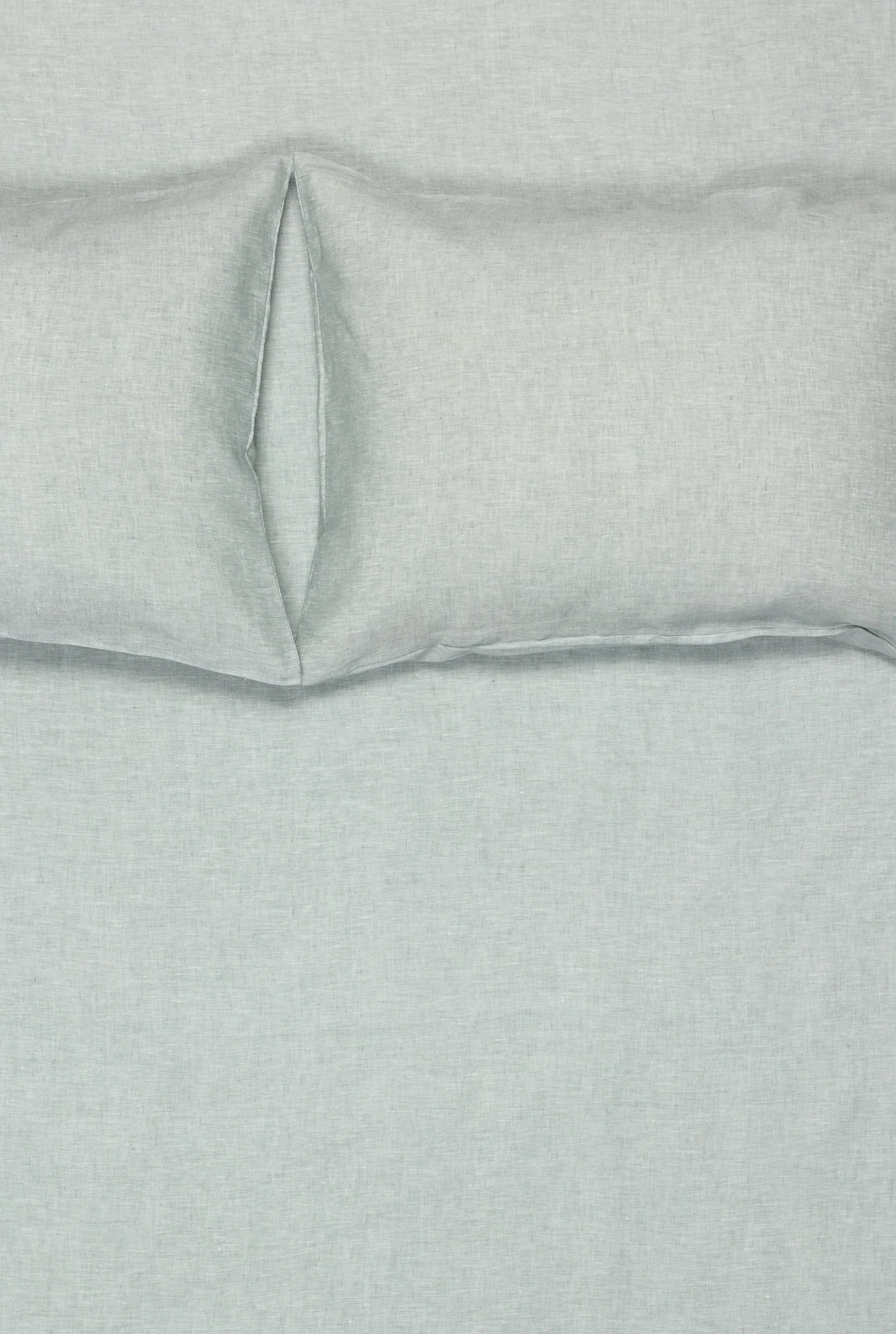 Linen Bedding "Light Melange" in Sky Blue Color