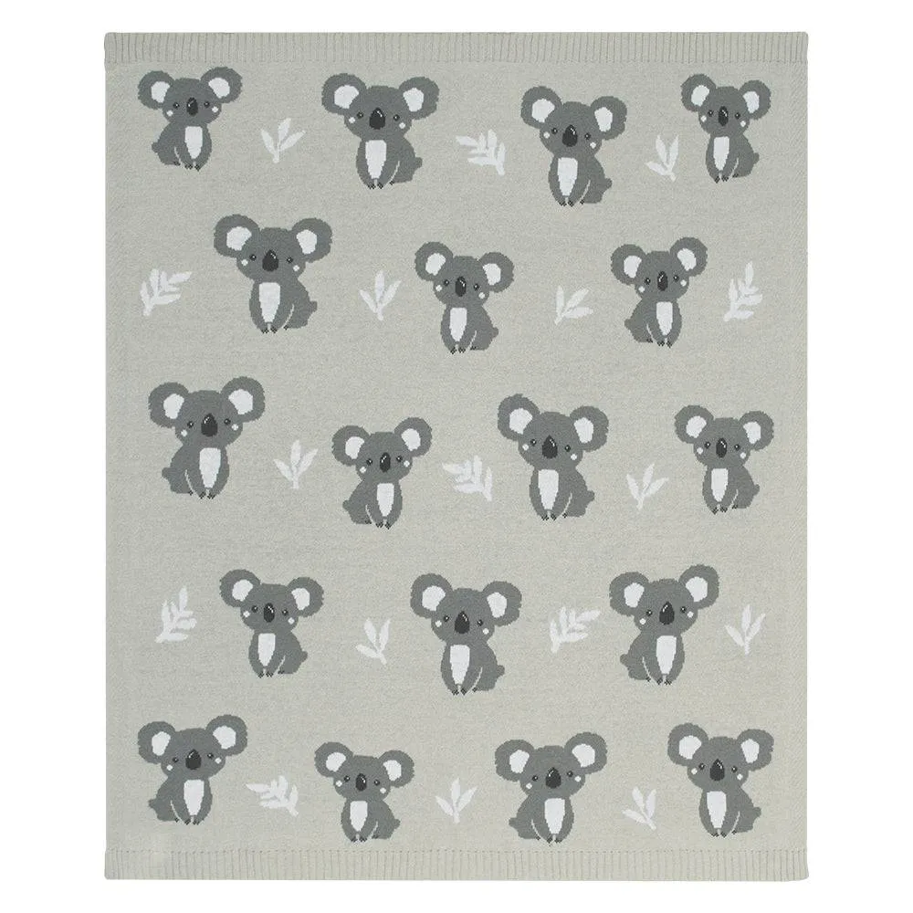 Living Textiles | Australiana Baby Blanket - Koala/Grey