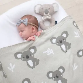 Living Textiles | Australiana Baby Blanket - Koala/Grey