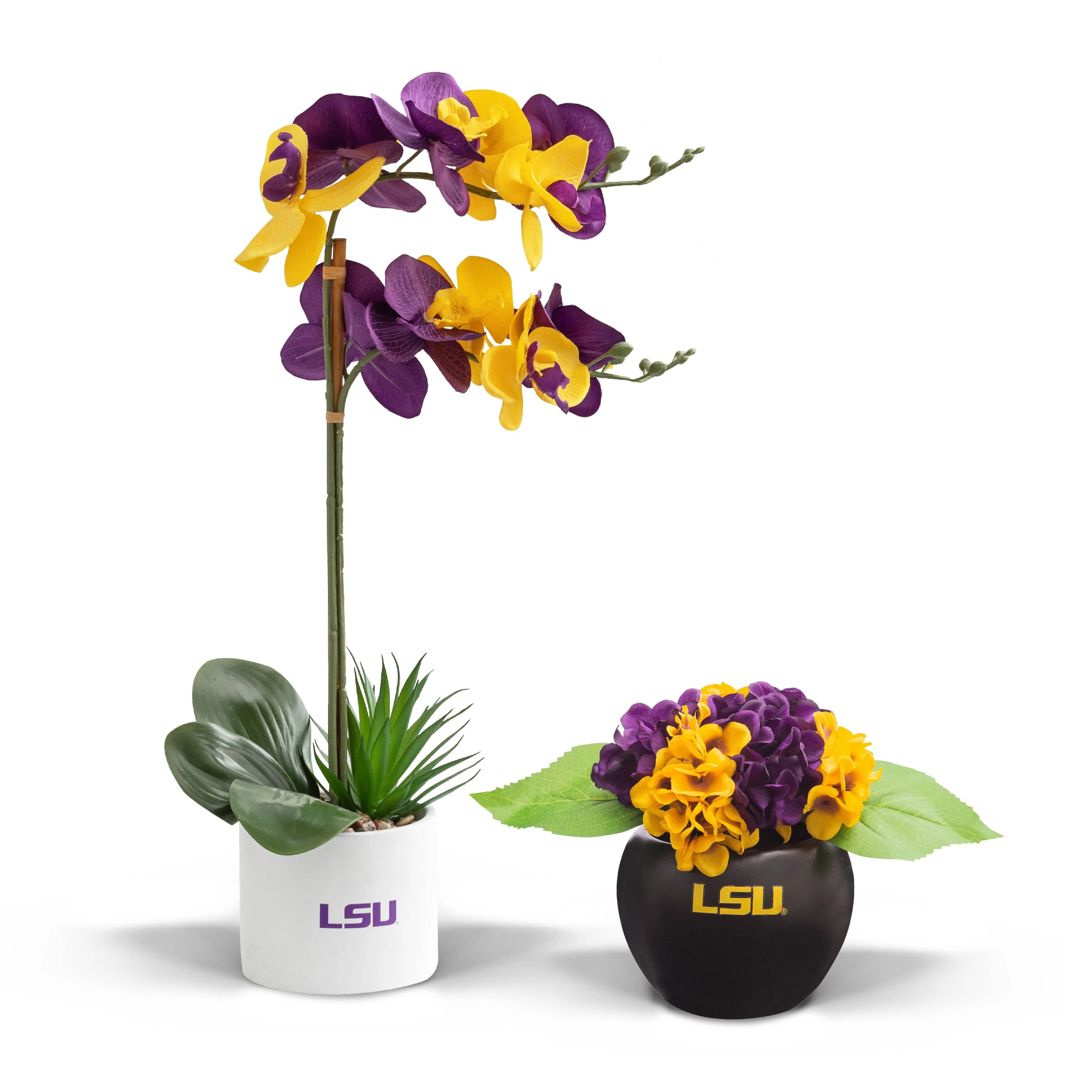 LSU Tigers Faux Orchid & Hydrangea