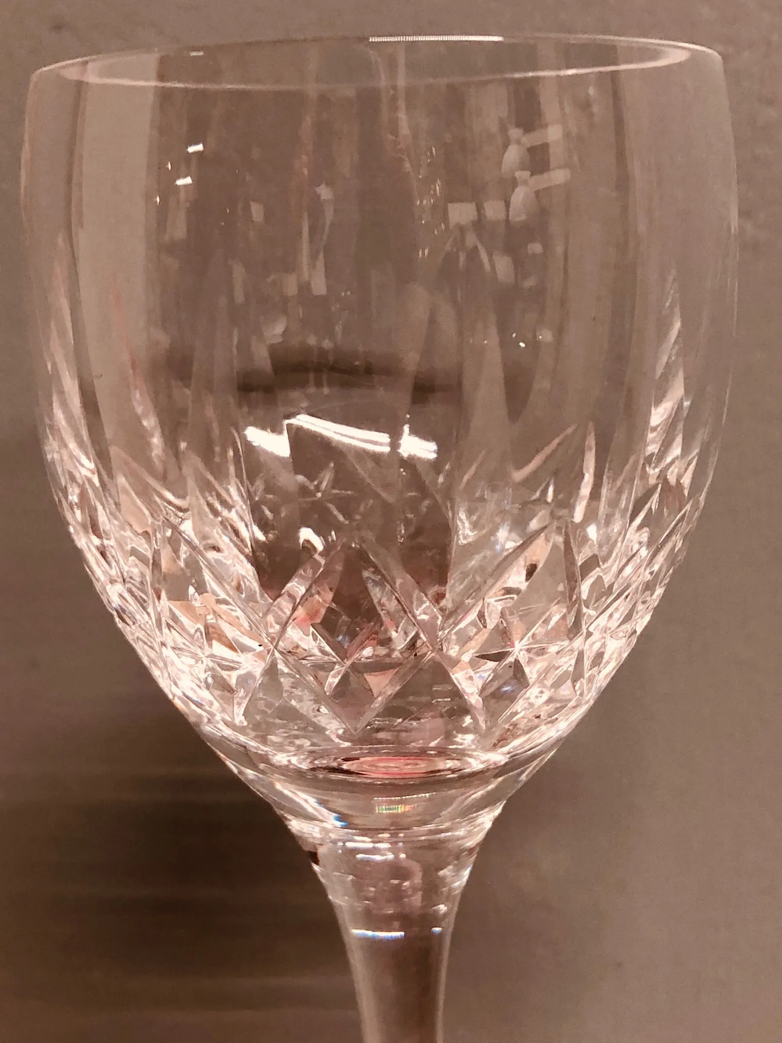 <€€ Crystal STUART GLENCOE Wine Claret Goblet 6” H x 2.75” Diam Set of 4 CR2123