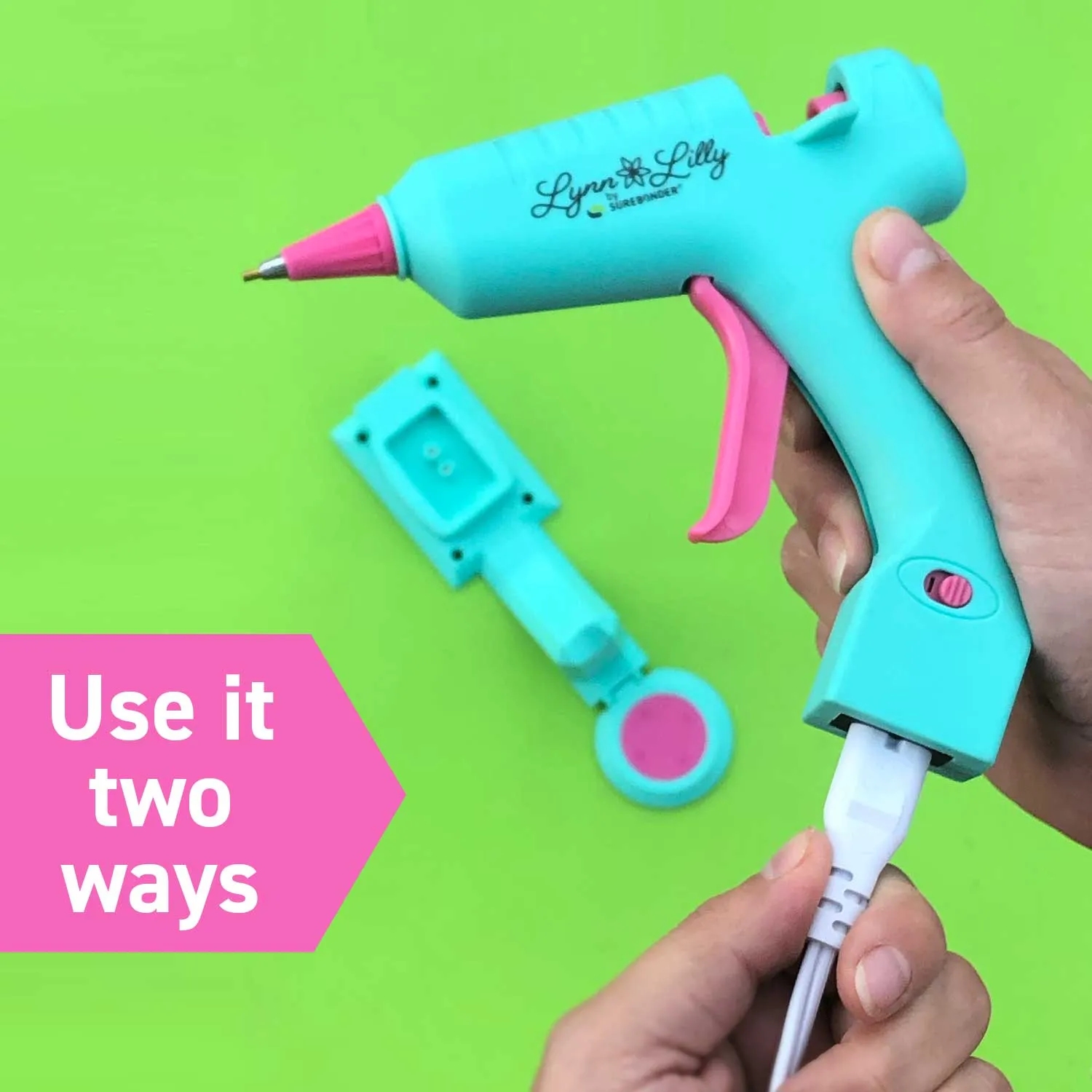 Lynn Lilly Edition Cordless/Corded Detail Tip Mini Glue Gun