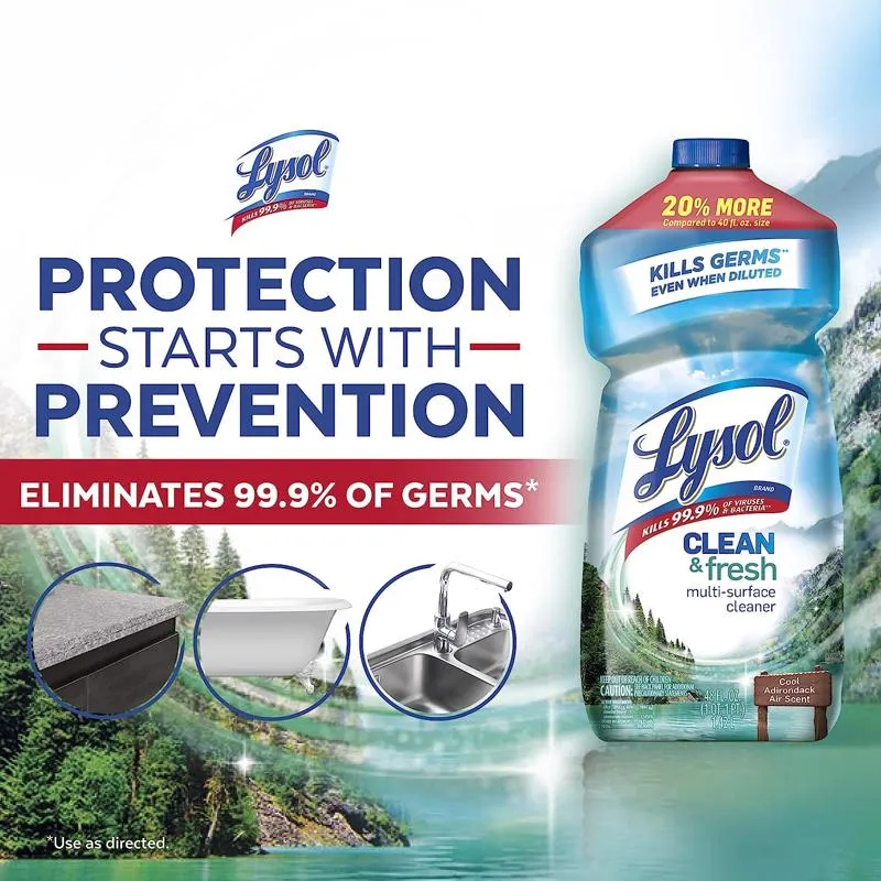 Lysol Clean and Fresh Cool Adirondack Air Scent Multi-Purpose Cleaner 40 oz 1 pk