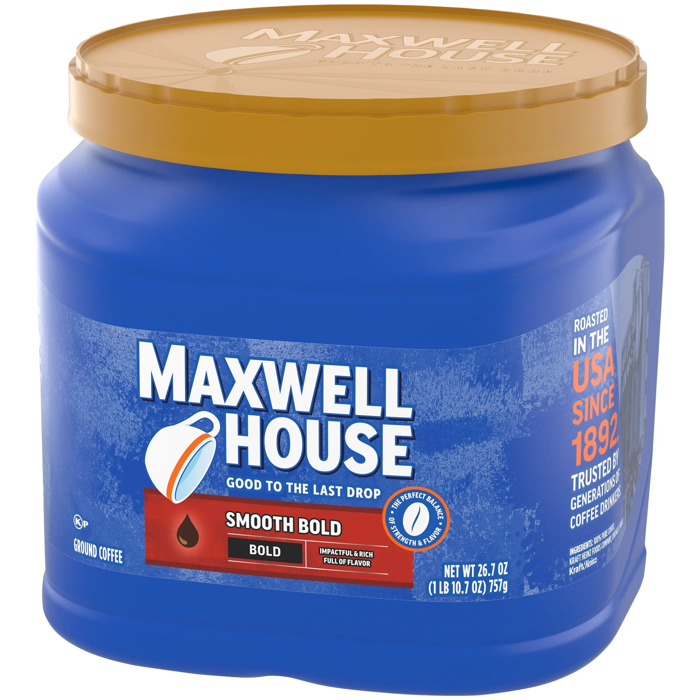 Maxwell House Smooth Bold Ground Coffee, 26.7 oz. Canister