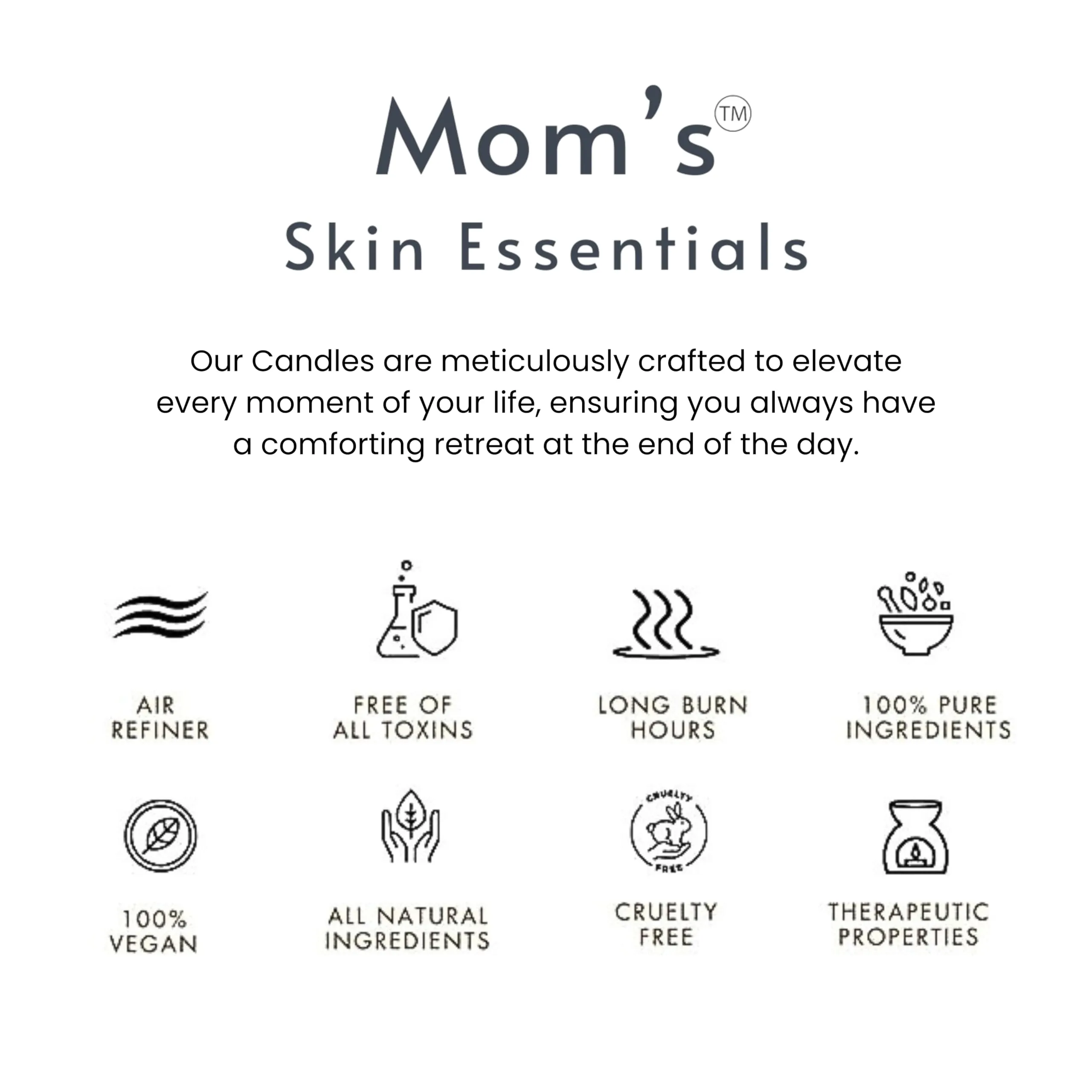 Mom's Skin Essentials Royal Oud Premium Scented Soy Wax Candle 100% Soy Wax Smoke-Free Ideal for Home Decor, Gifting and Aromatherapy 500 gm Upto 50 Hours Burning Time