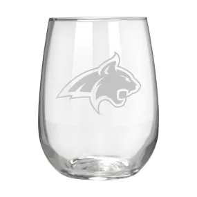 Montana State Bobcats 17 oz. Stemless Wine Glass