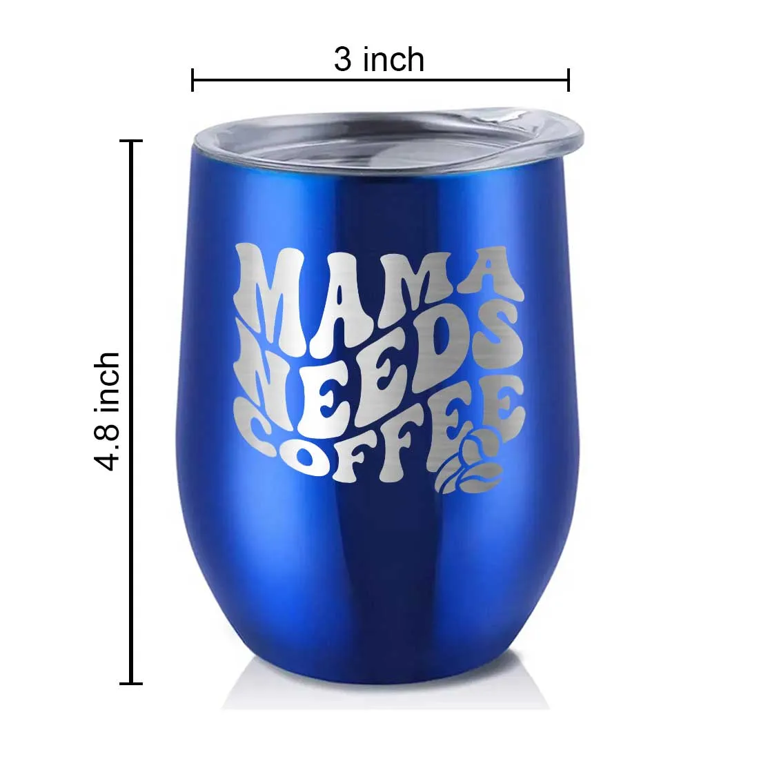 Mothers Day Gifts Designer Travel Coffee Mug With Lid Gift for Mom  - Mama Needs Coffee