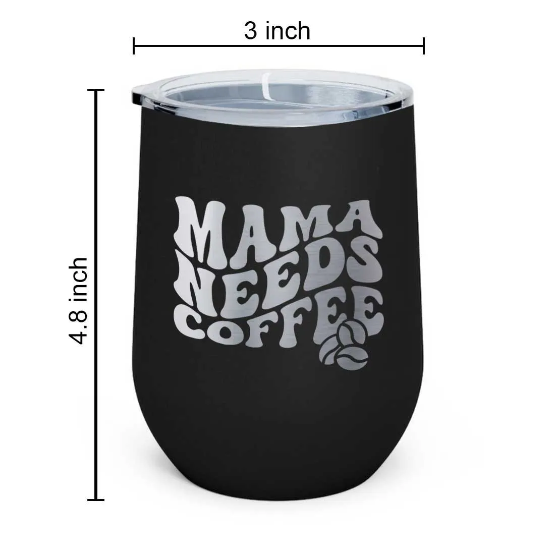 Mothers Day Gifts Designer Travel Coffee Mug With Lid Gift for Mom  - Mama Needs Coffee