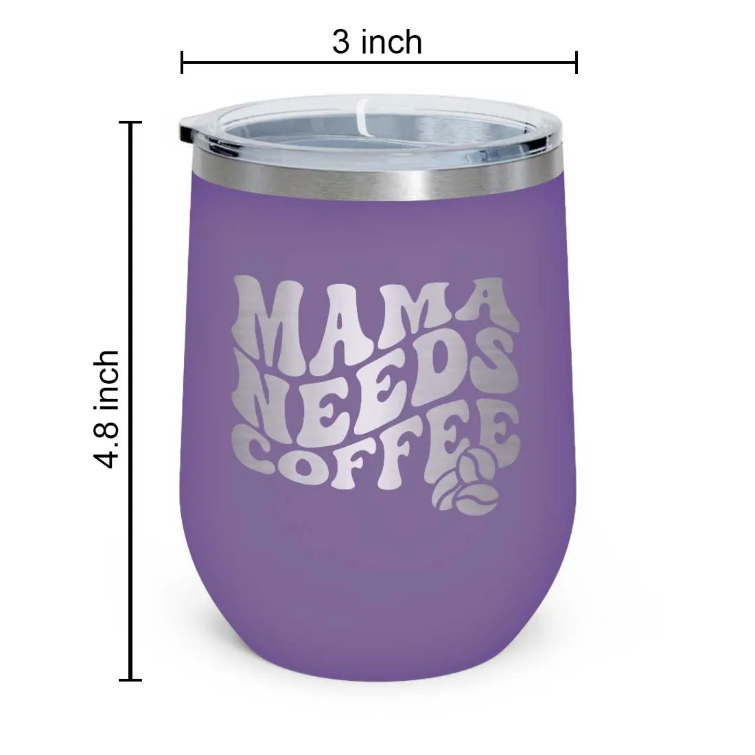 Mothers Day Gifts Designer Travel Coffee Mug With Lid Gift for Mom  - Mama Needs Coffee