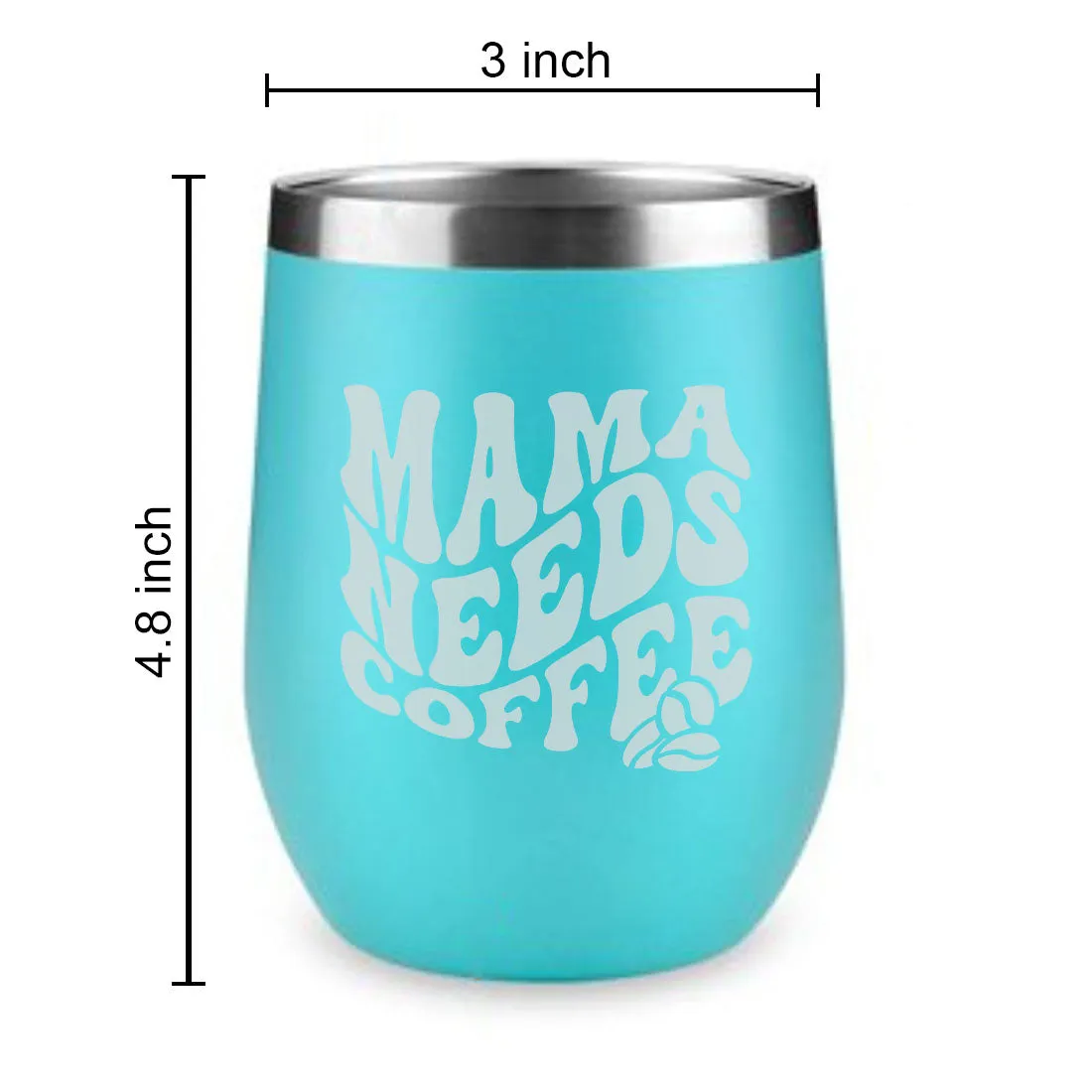 Mothers Day Gifts Designer Travel Coffee Mug With Lid Gift for Mom  - Mama Needs Coffee