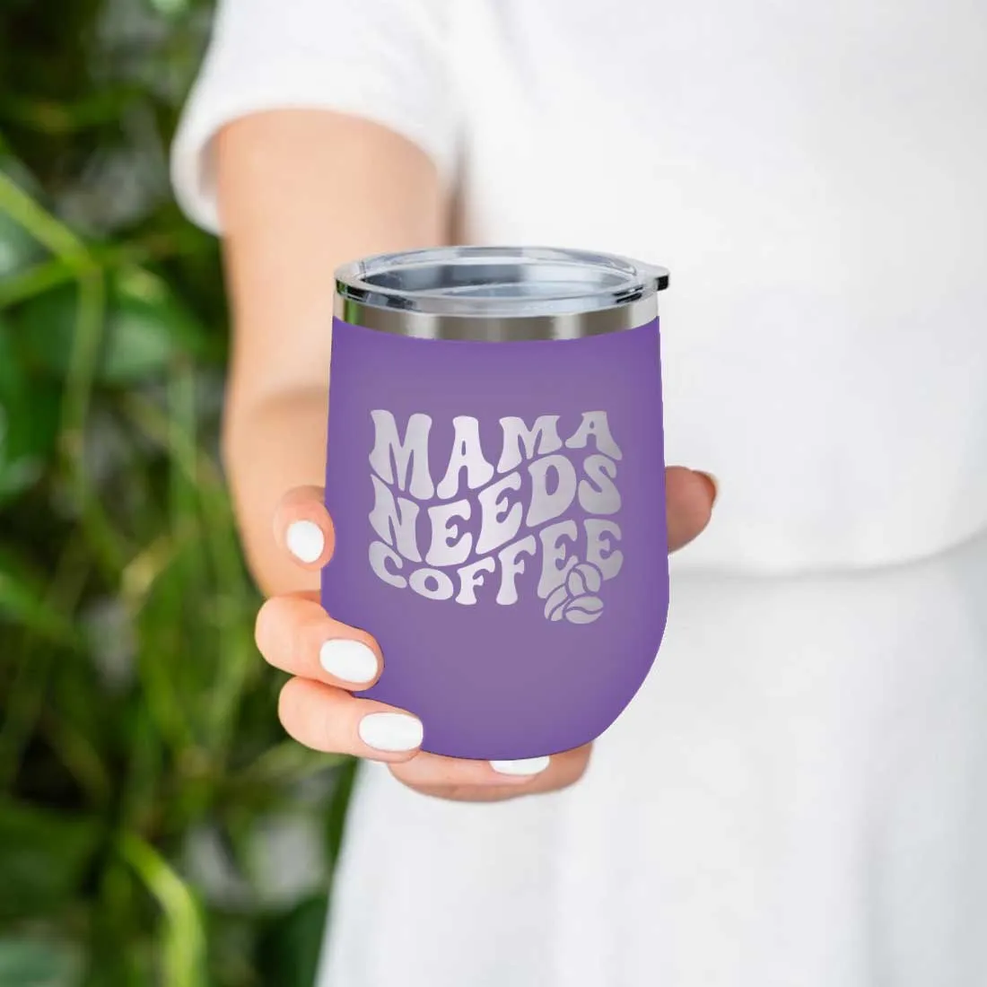 Mothers Day Gifts Designer Travel Coffee Mug With Lid Gift for Mom  - Mama Needs Coffee