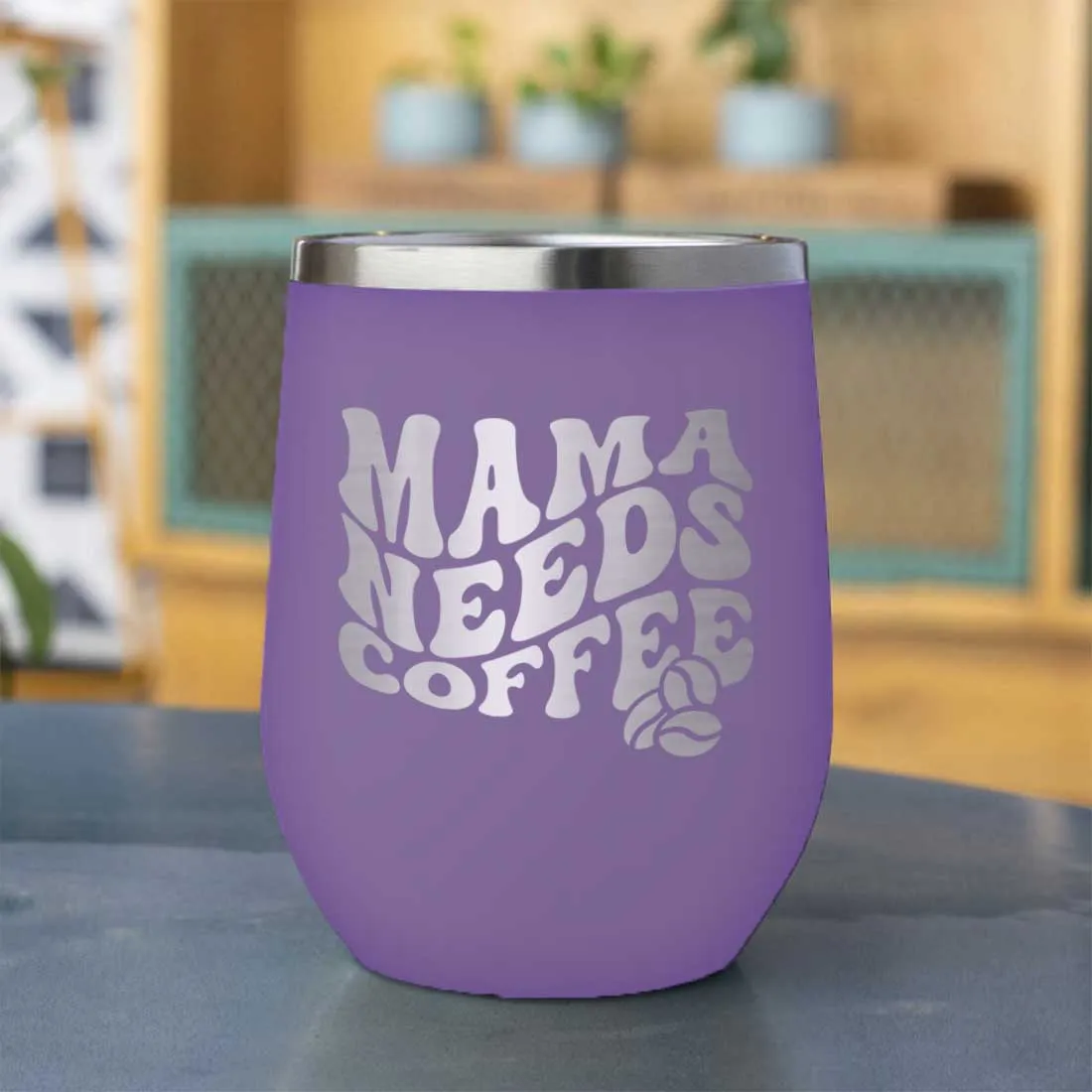 Mothers Day Gifts Designer Travel Coffee Mug With Lid Gift for Mom  - Mama Needs Coffee