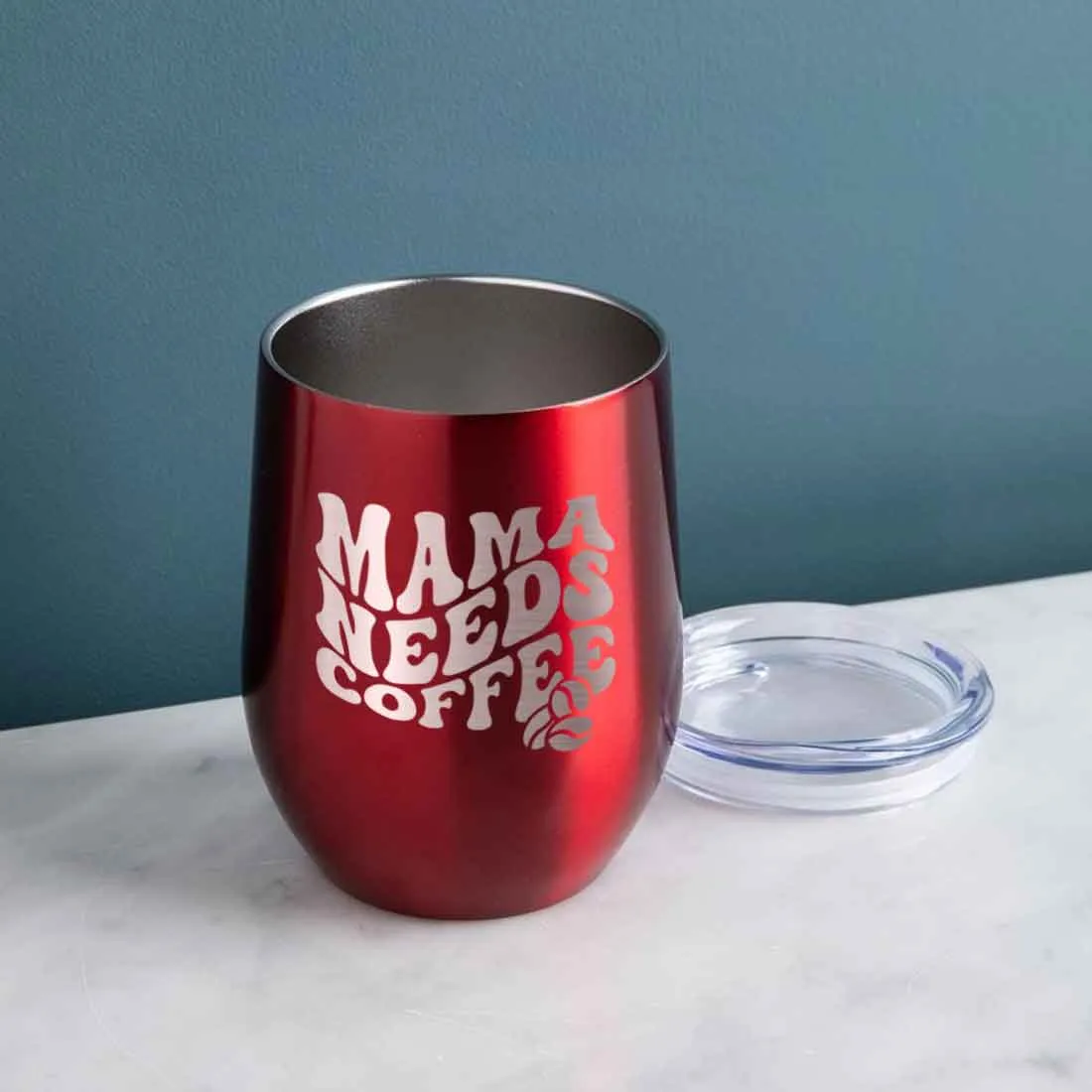 Mothers Day Gifts Designer Travel Coffee Mug With Lid Gift for Mom  - Mama Needs Coffee