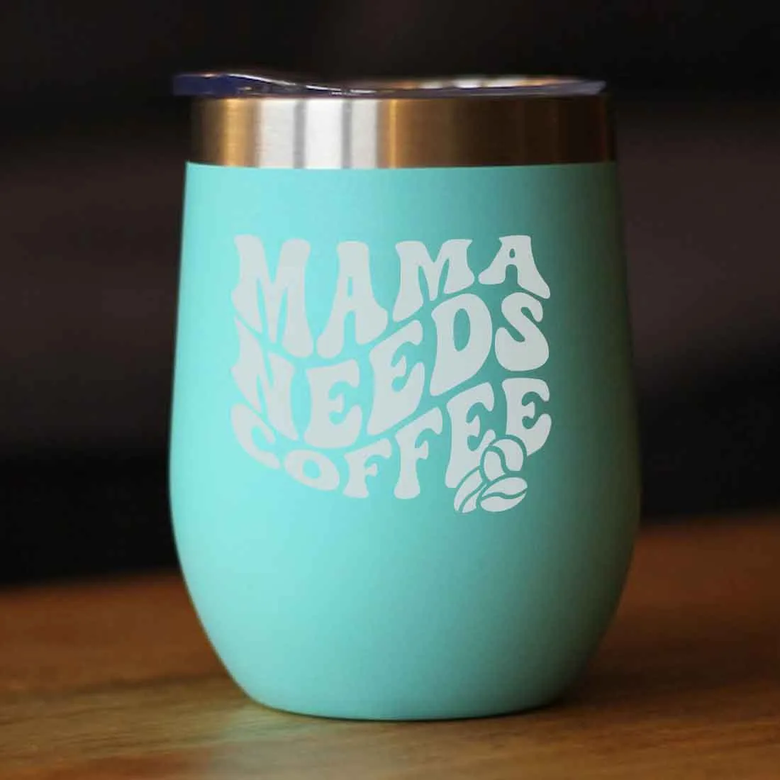 Mothers Day Gifts Designer Travel Coffee Mug With Lid Gift for Mom  - Mama Needs Coffee