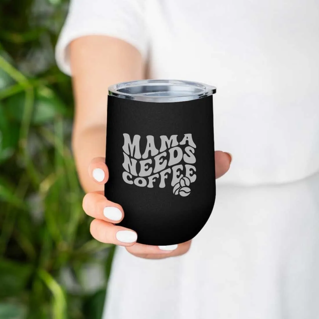 Mothers Day Gifts Designer Travel Coffee Mug With Lid Gift for Mom  - Mama Needs Coffee