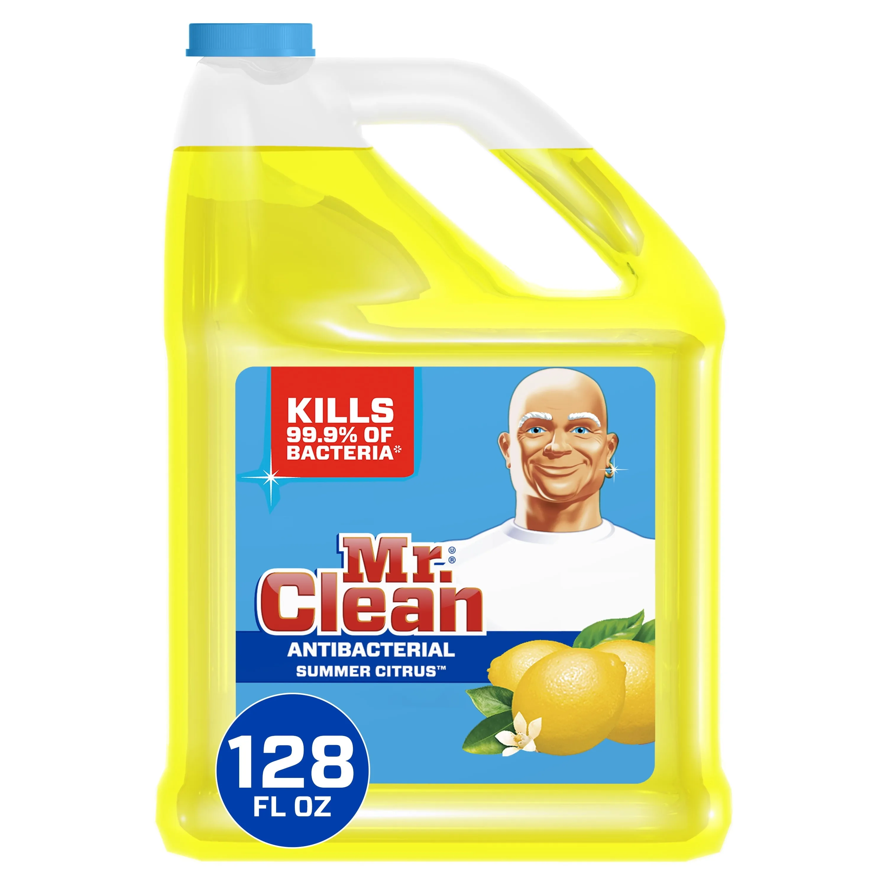 Mr. Clean Antibacterial Multi-Surface Cleaner, Summer Citrus, 128 fl oz