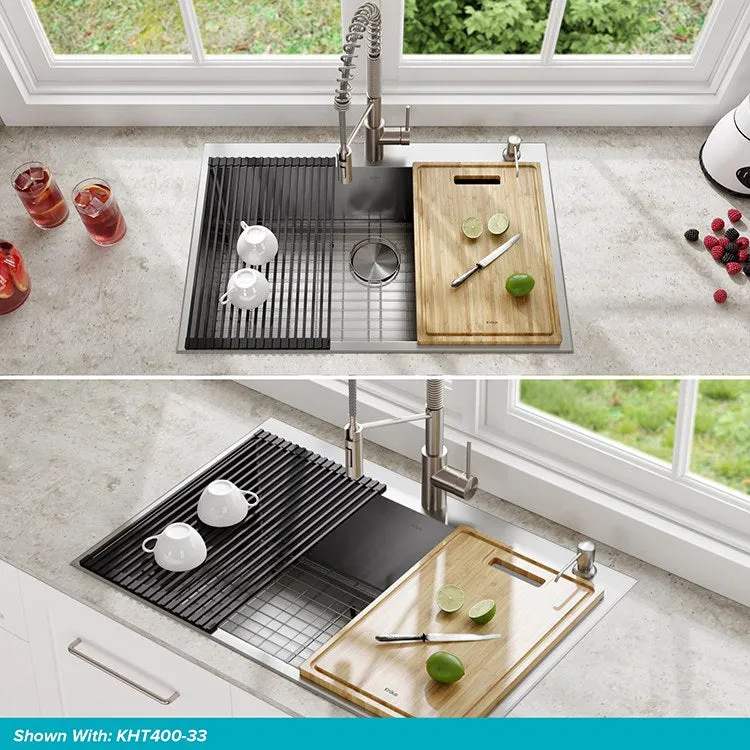 Multipurpose Over Sink Roll-Up Dish Drying Rack